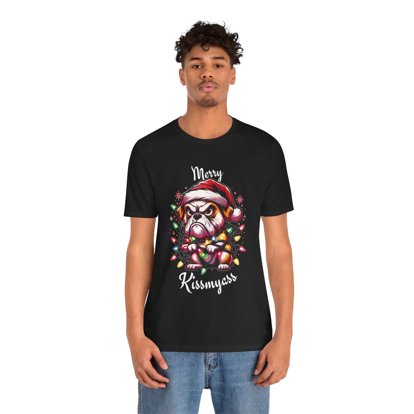 Merry Kissmyass Dog Tee