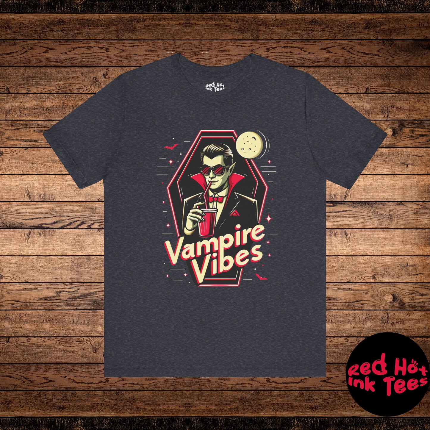 🦇 "Vampire Vibes" Cool Halloween T-Shirt 🩸