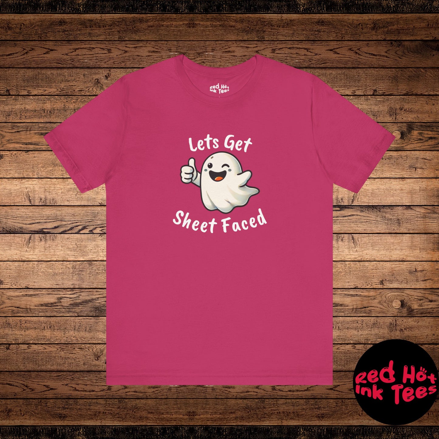 👻 "Let's Get Sheet Faced" Funny Ghost T-Shirt 👻