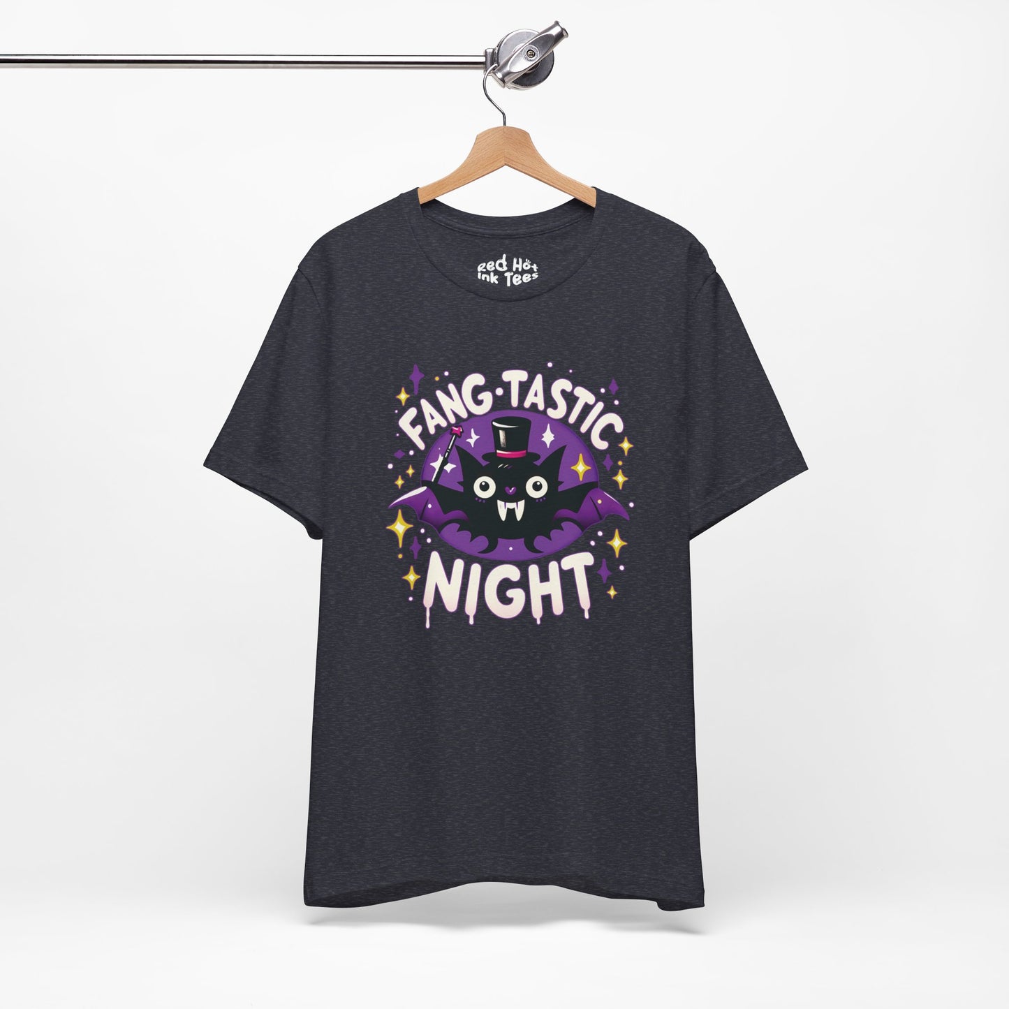 🦇 "Fang-Tastic Night" Cute Halloween Bat T-Shirt 🎃