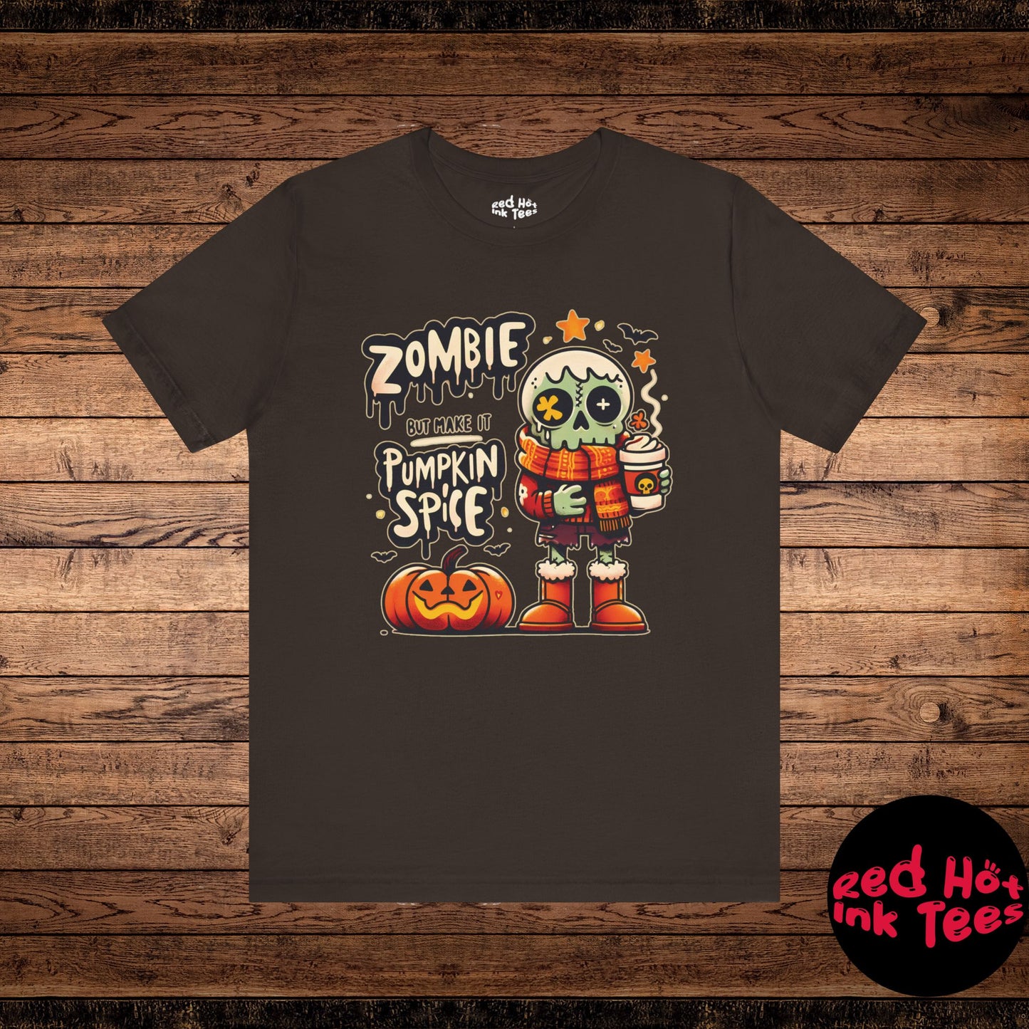 🎃 "Zombie But Make It Pumpkin Spice" Funny Halloween T-Shirt 🧟‍♂️☕