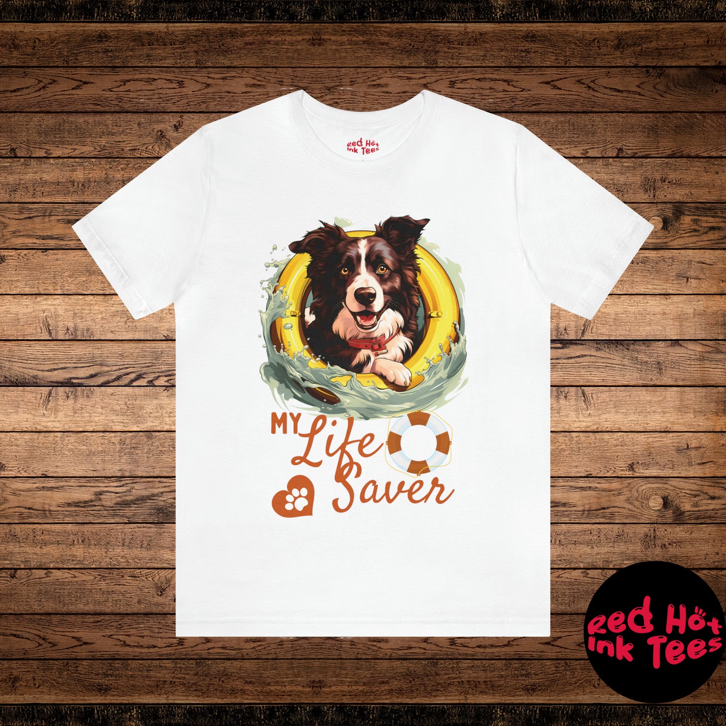 My Life Saver Border Collie Dog Tee