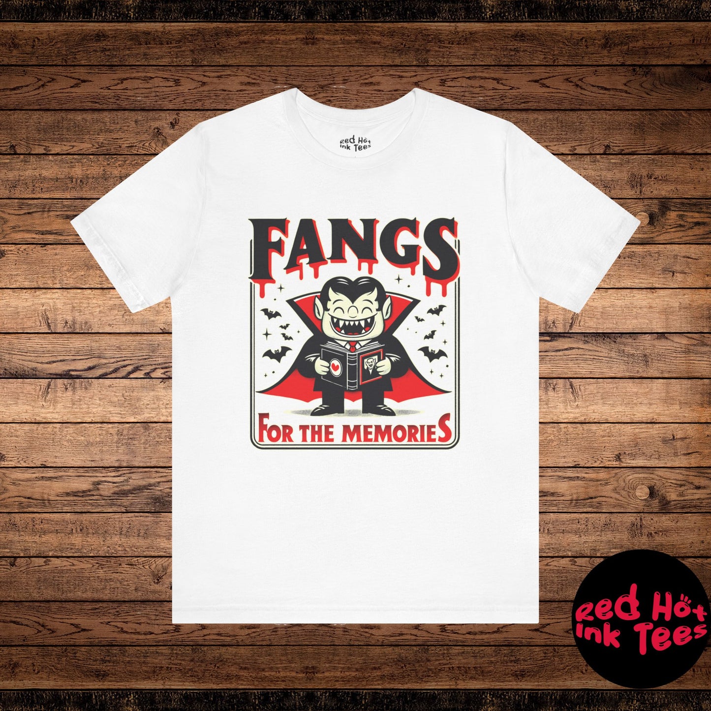 🧛‍♂️ "Fangs for the Memories" Funny Vampire Halloween T-Shirt 🦇