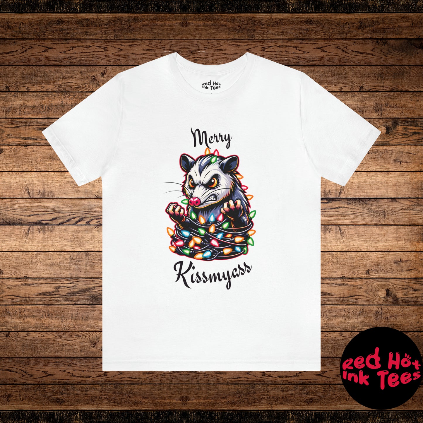 Merry Kissmyass Opossum Tee