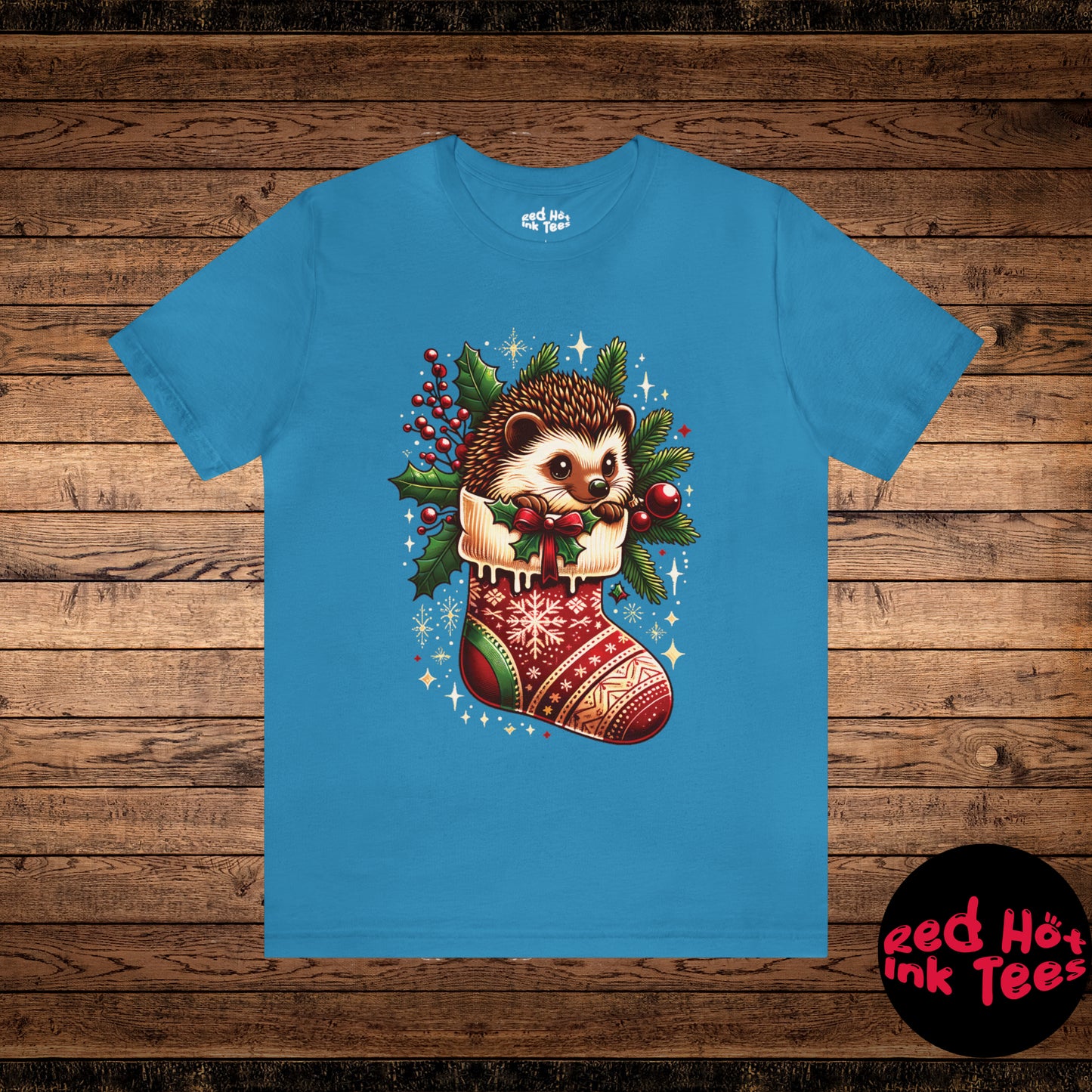 🦔 "Hedgehog Stocking Tee" 🎄