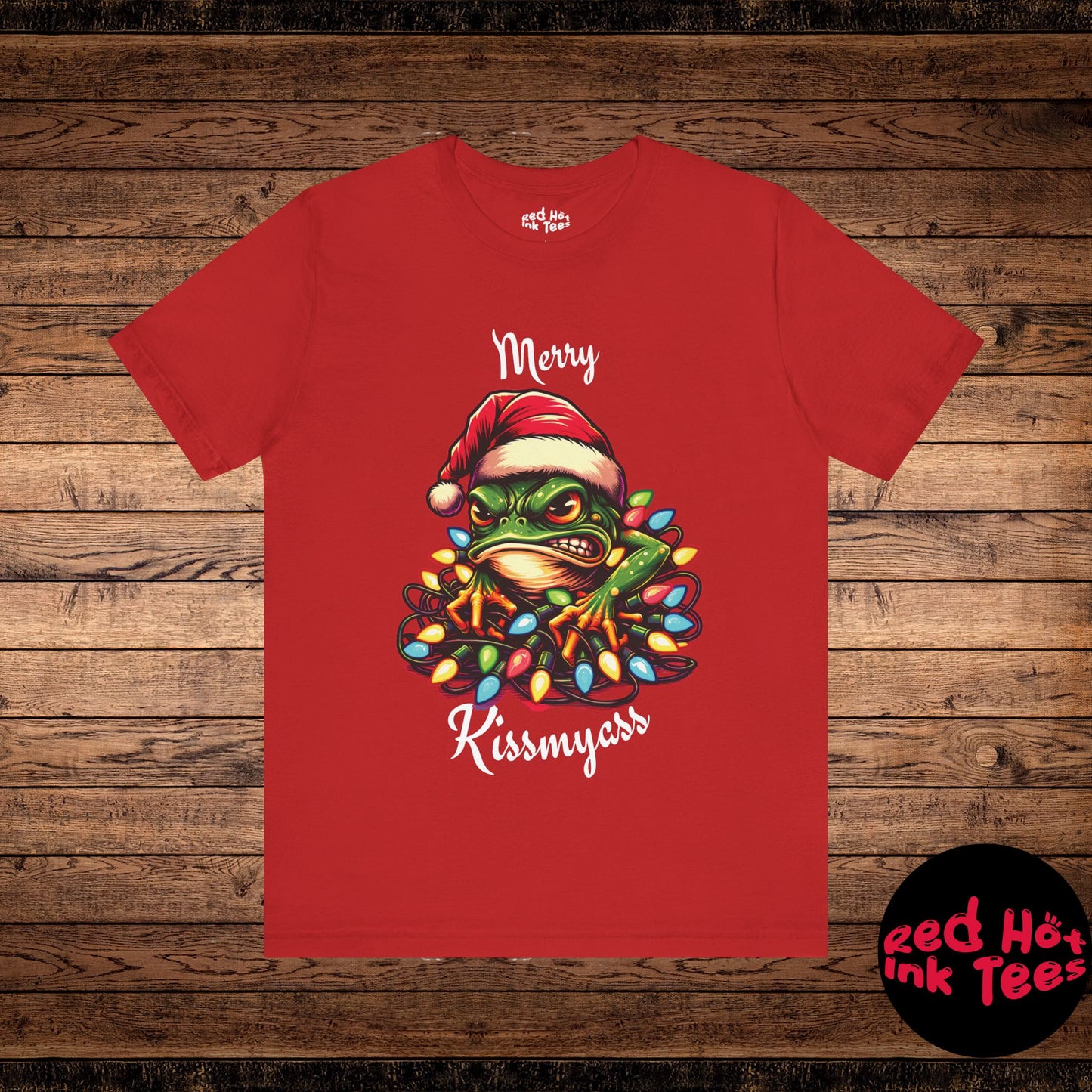 Merry Kissmyass Frog Tee