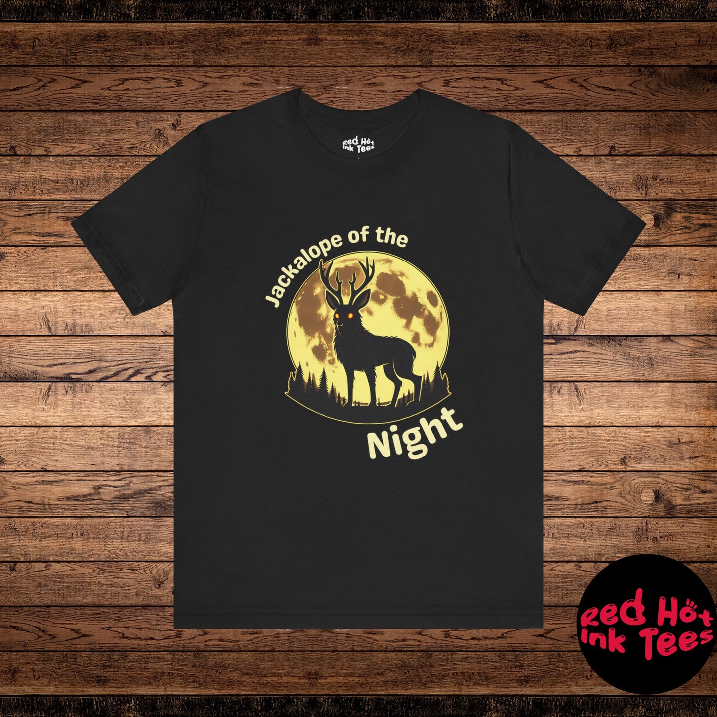 🌕🦌 "Jackalope of the Night" Mysterious Halloween T-Shirt 🌕🖤