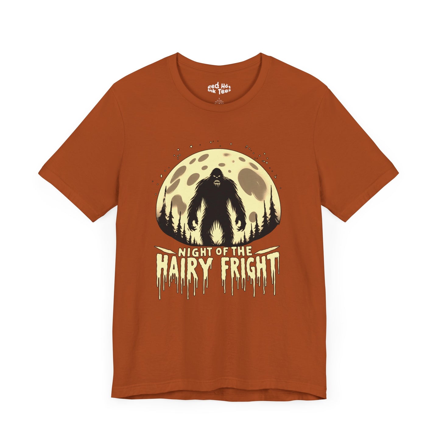 🦶🌕 "Night of the Hairy Fright" Bigfoot Halloween T-Shirt 🎃👻