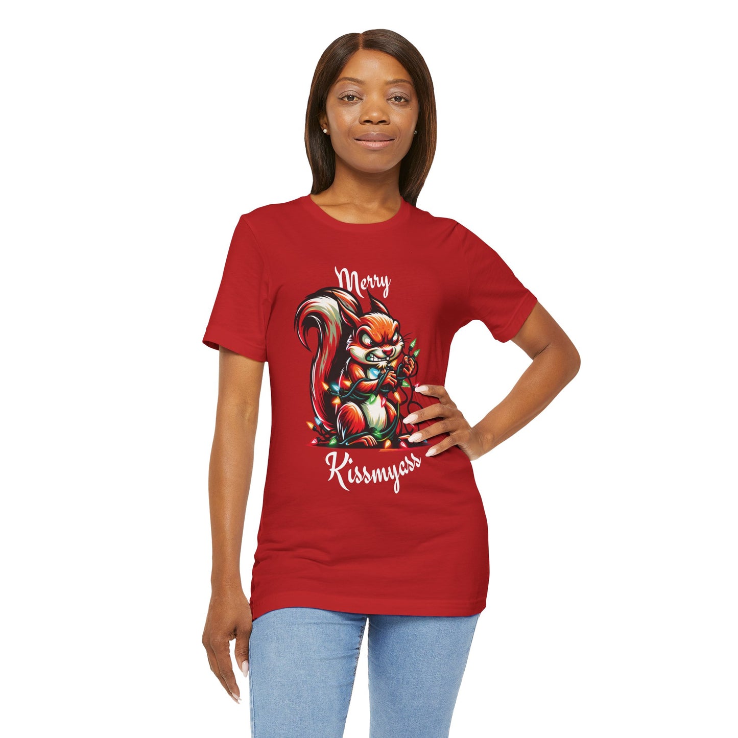 Merry Kissmyass Squirrel Tee