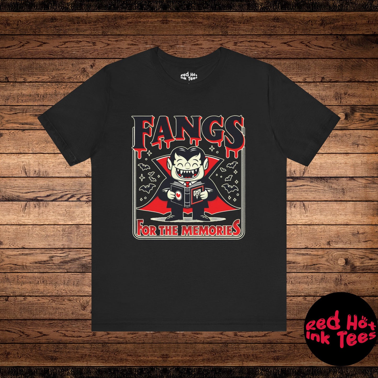 🧛‍♂️ "Fangs for the Memories" Funny Vampire Halloween T-Shirt 🦇