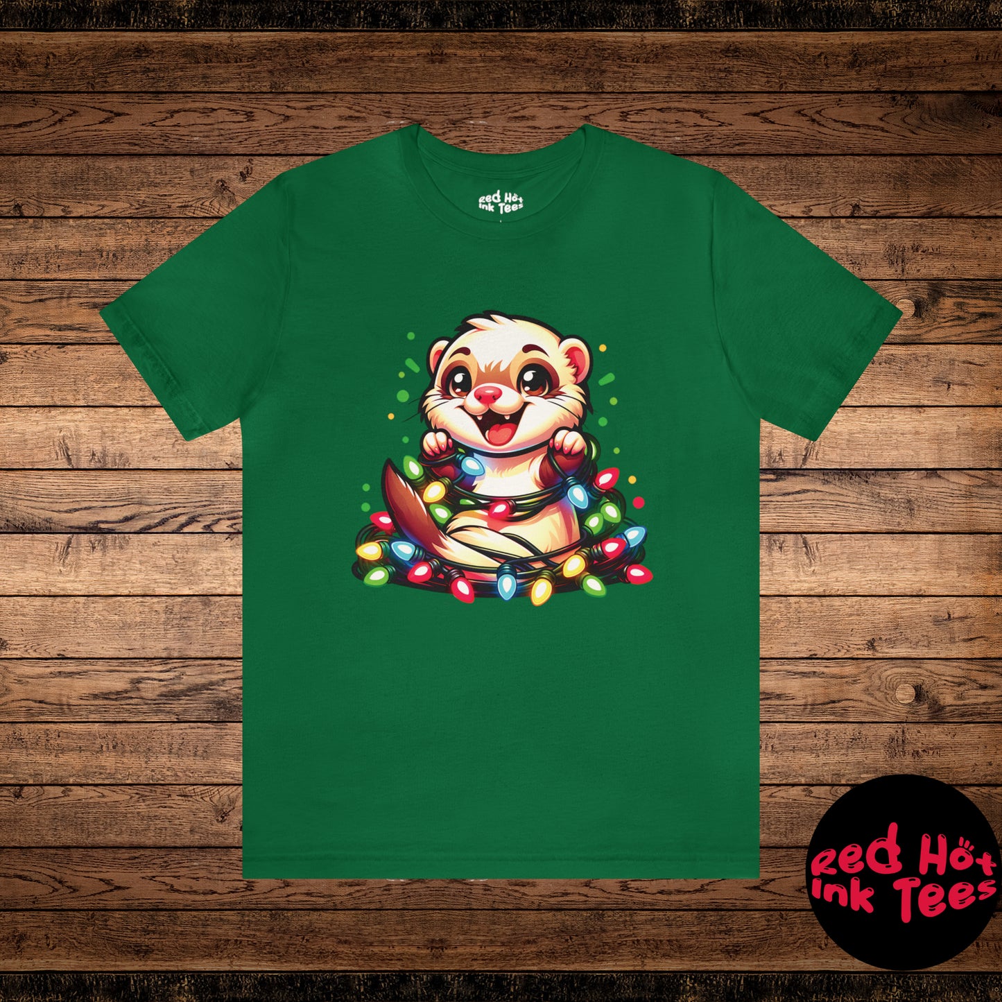 Ferret Christmas Entanglement Tee