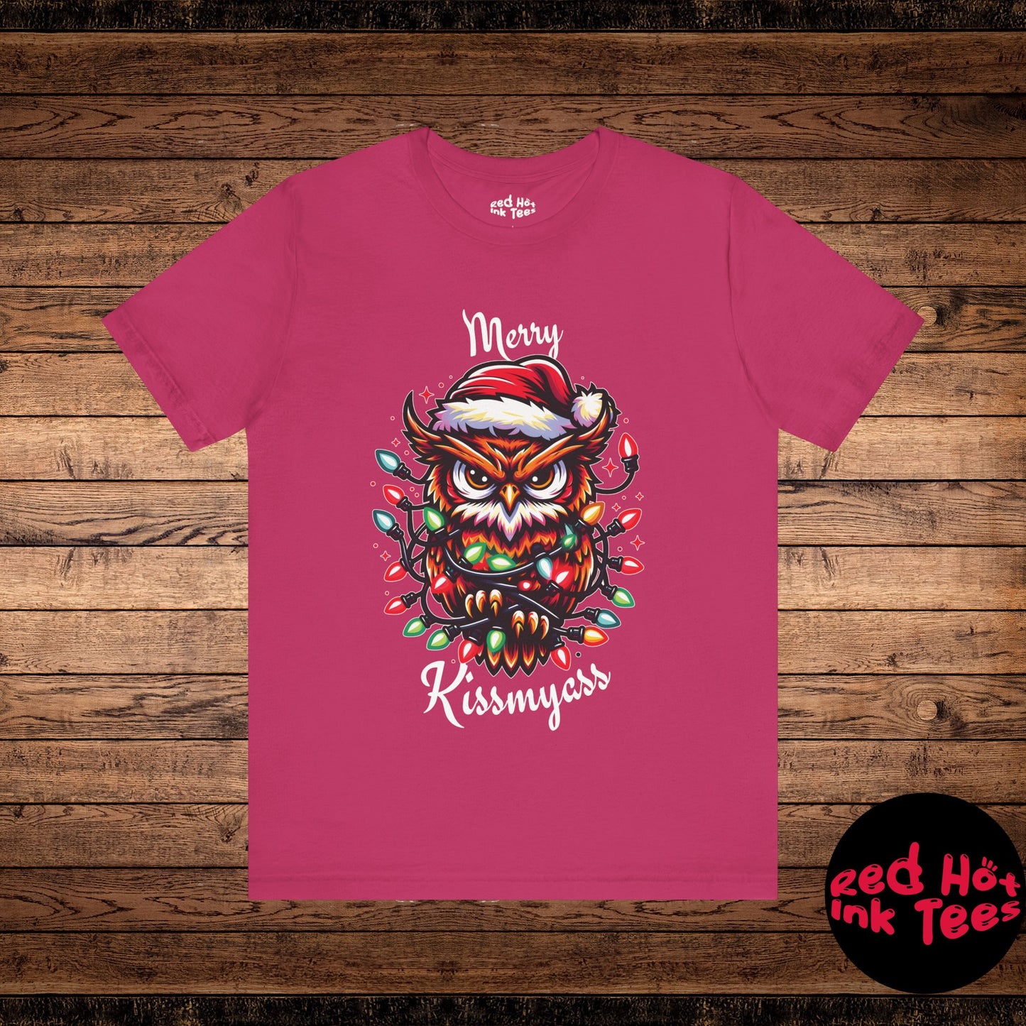 Merry Kissmyass Owl Tee