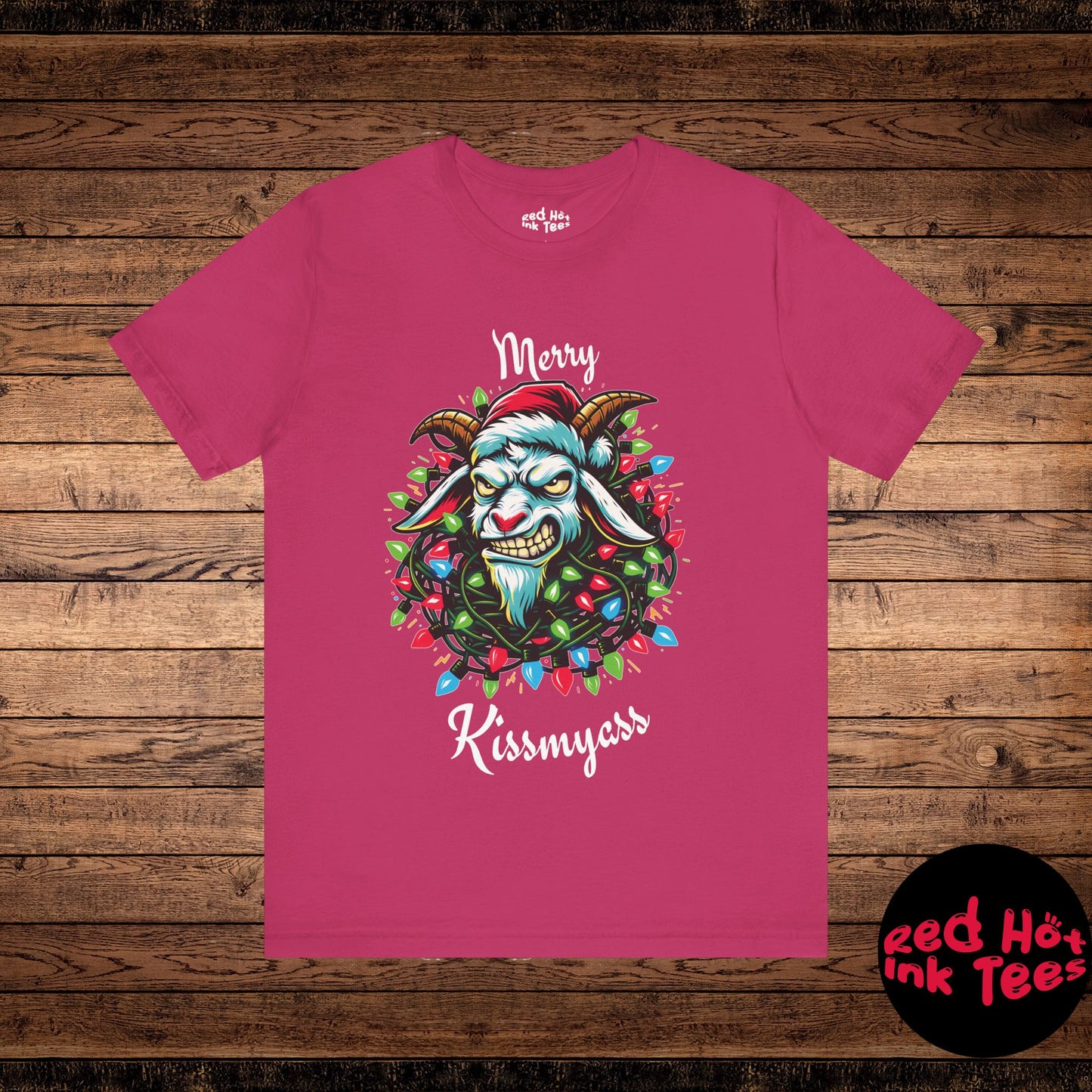 Merry Kissmyass Goat Tee