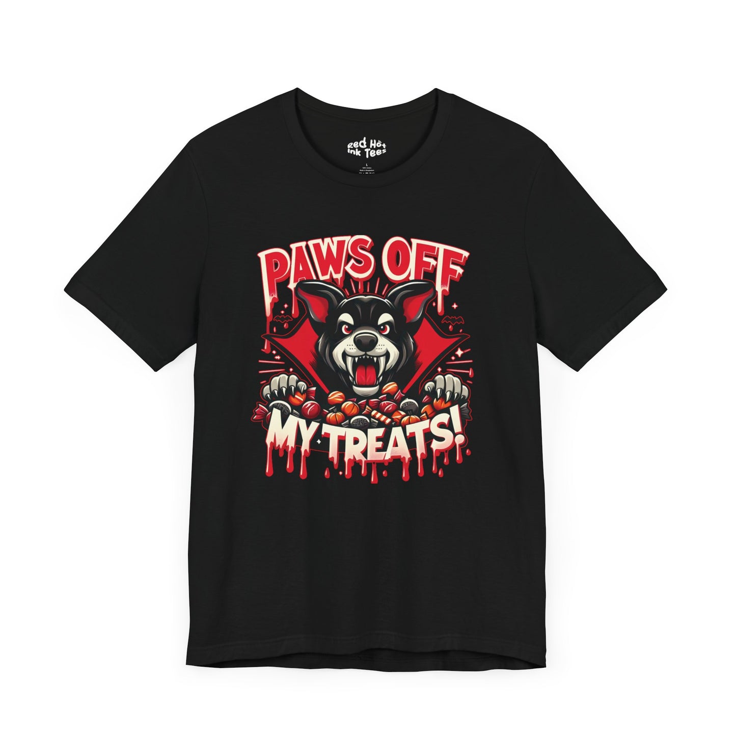 🐾🧛‍♂️ "Paws Off My Treats" Fierce Halloween Dog T-Shirt 🍬🎃