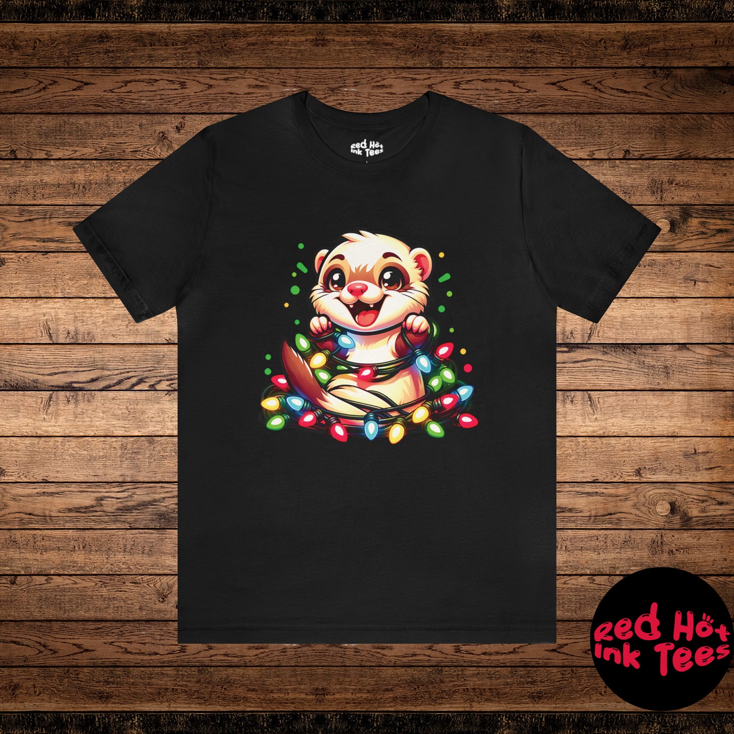 Ferret Christmas Entanglement Tee