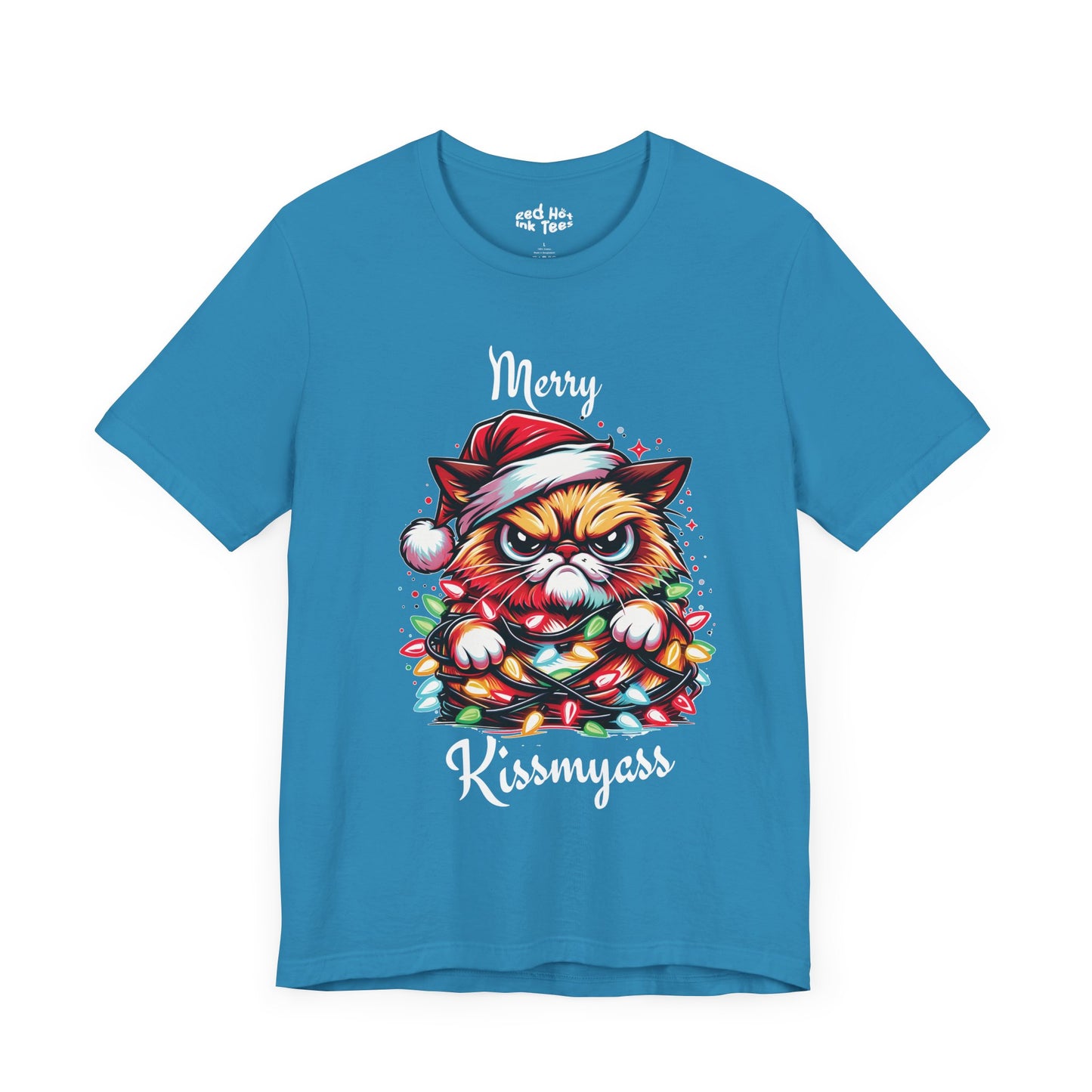 Merry Kissmyass Cat Tee