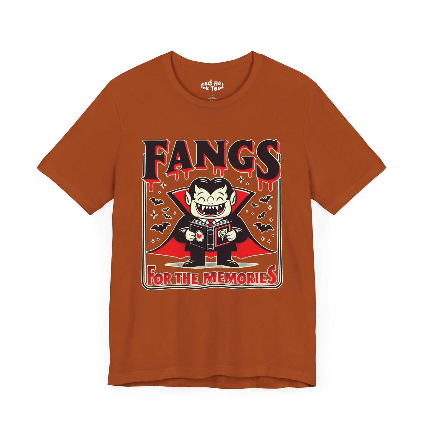 🧛‍♂️ "Fangs for the Memories" Funny Vampire Halloween T-Shirt 🦇