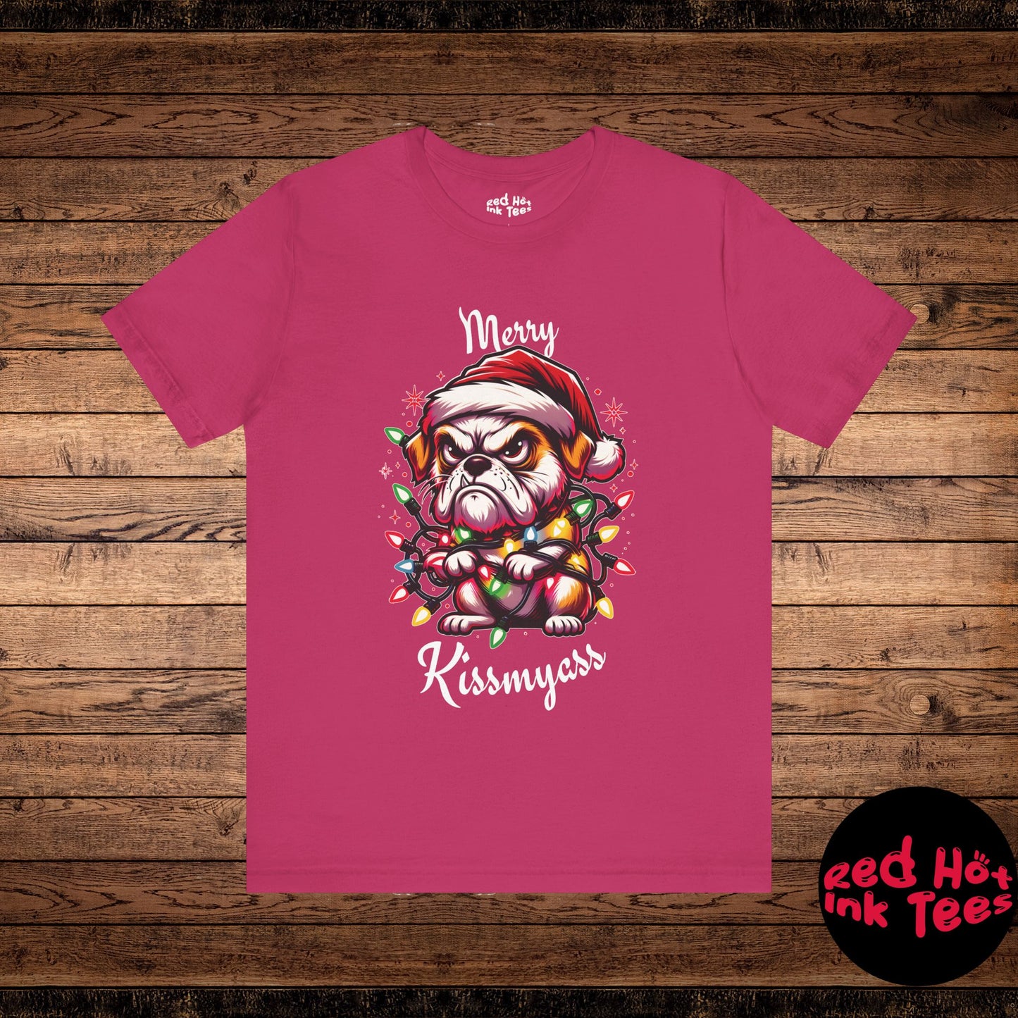 Merry Kissmyass Dog Tee