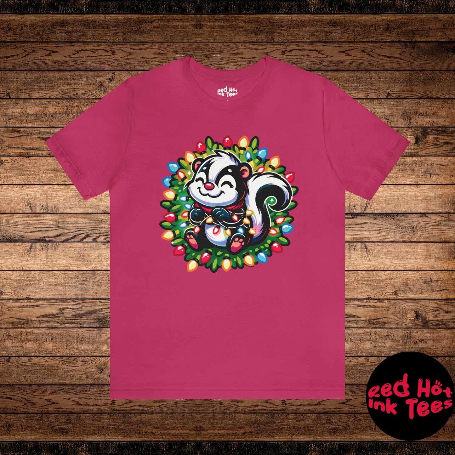 Skunk Christmas Entanglement Tee