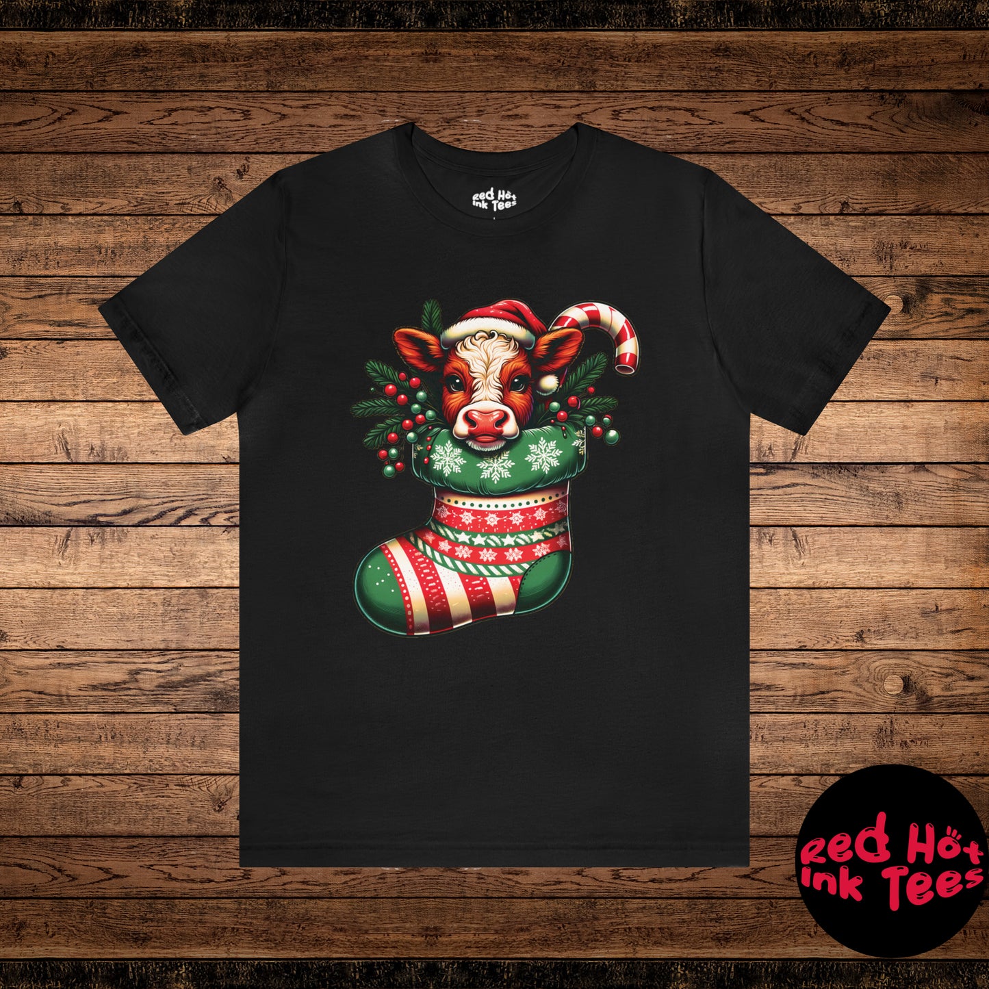 🐄 "Cow Stocking Tee" 🎄