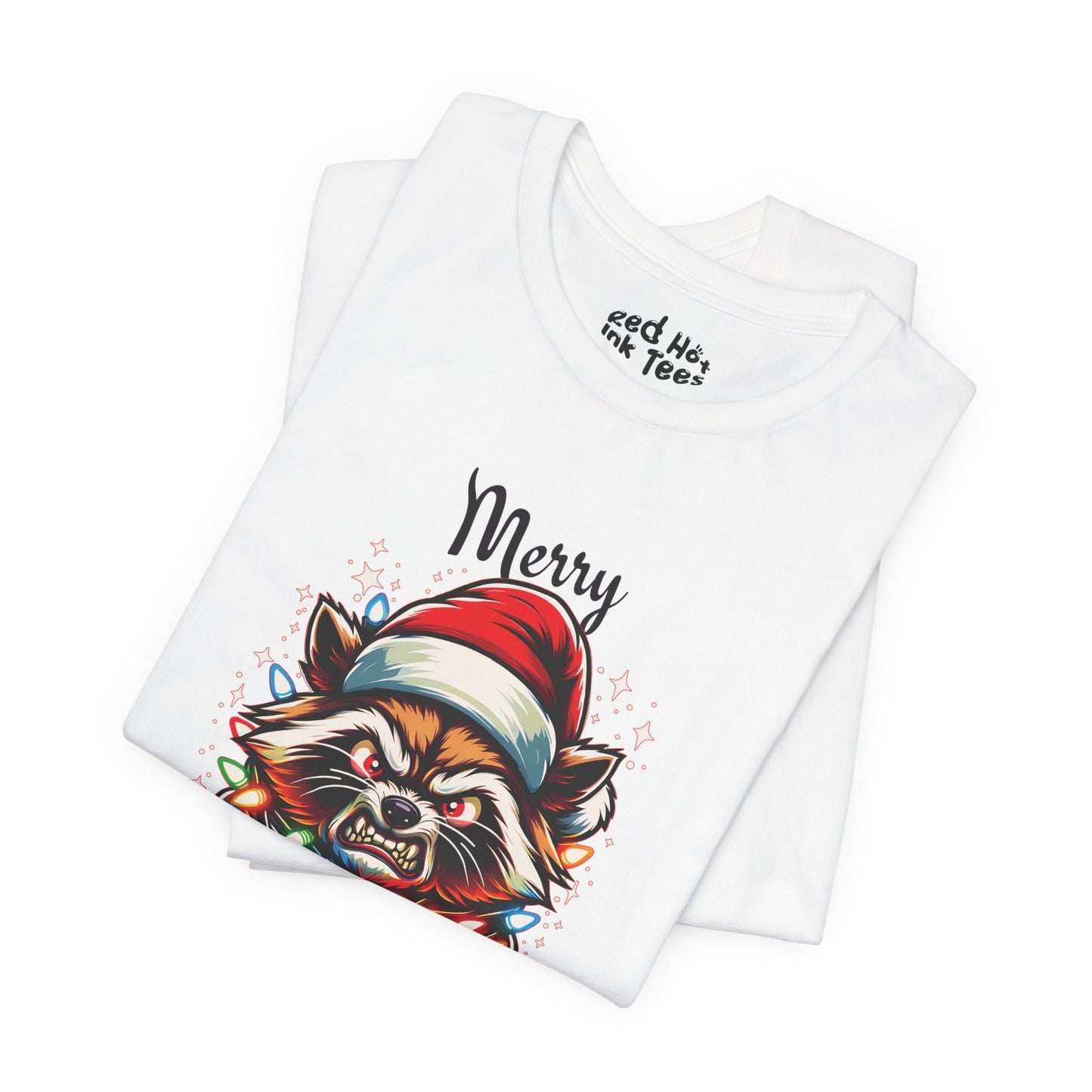 Merry Kissmyass Raccoon Tee