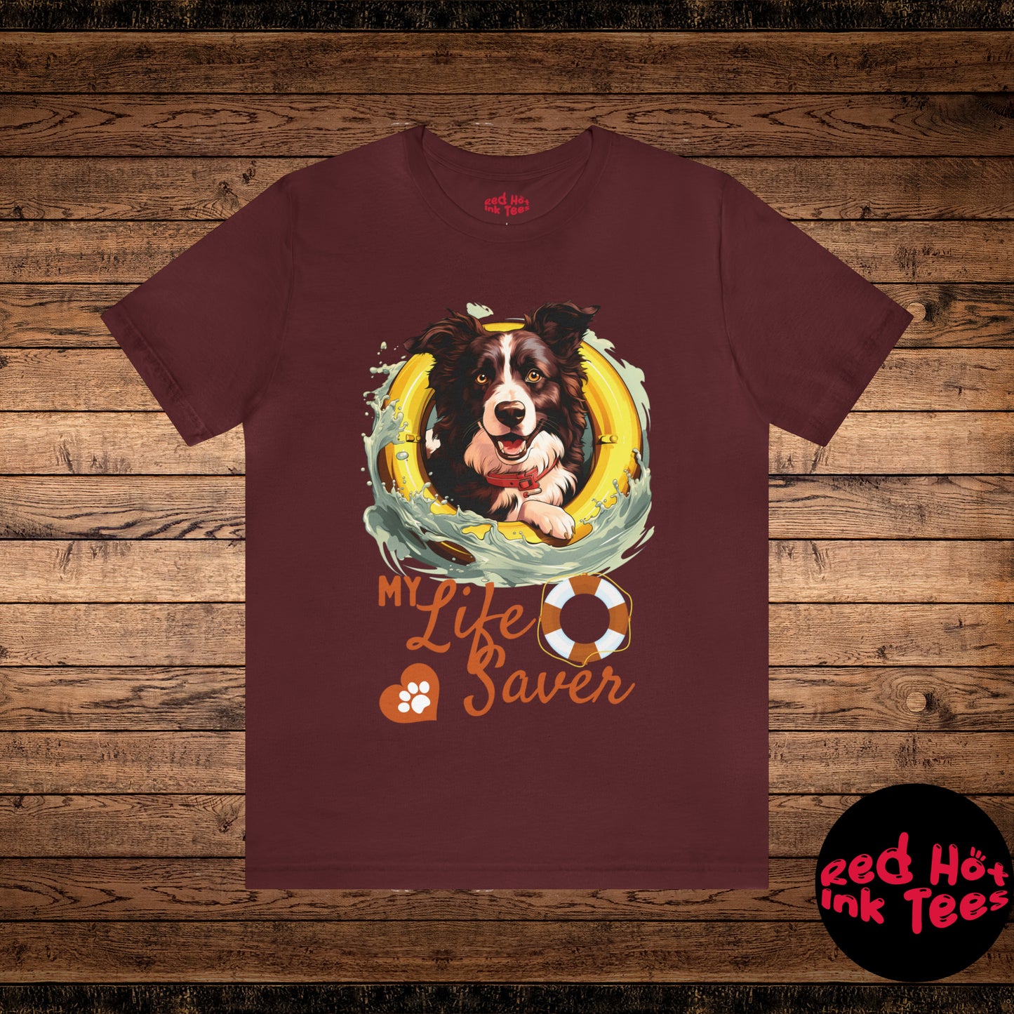 My Life Saver Border Collie Dog Tee