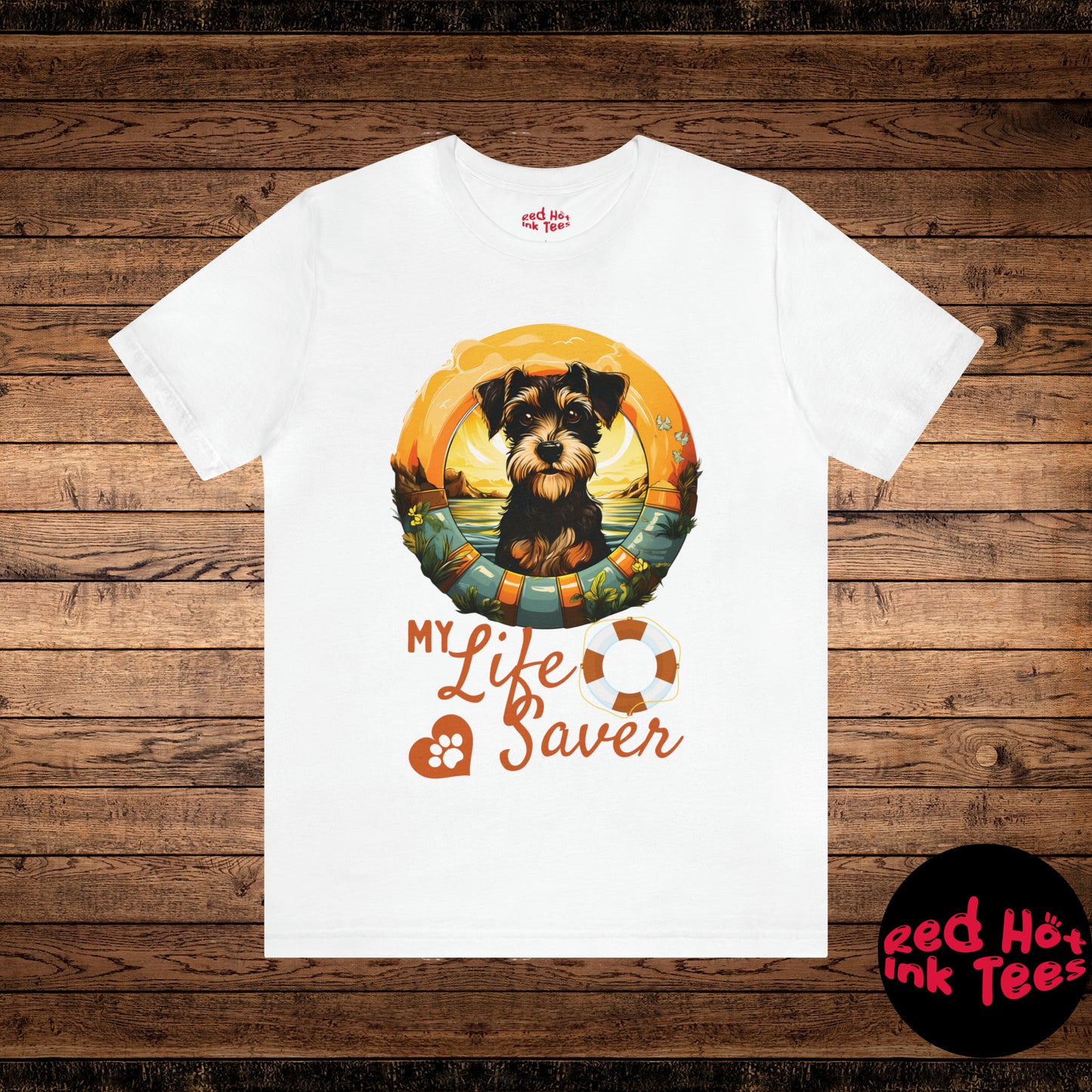 My Life Saver Schnauzer Dog Tee