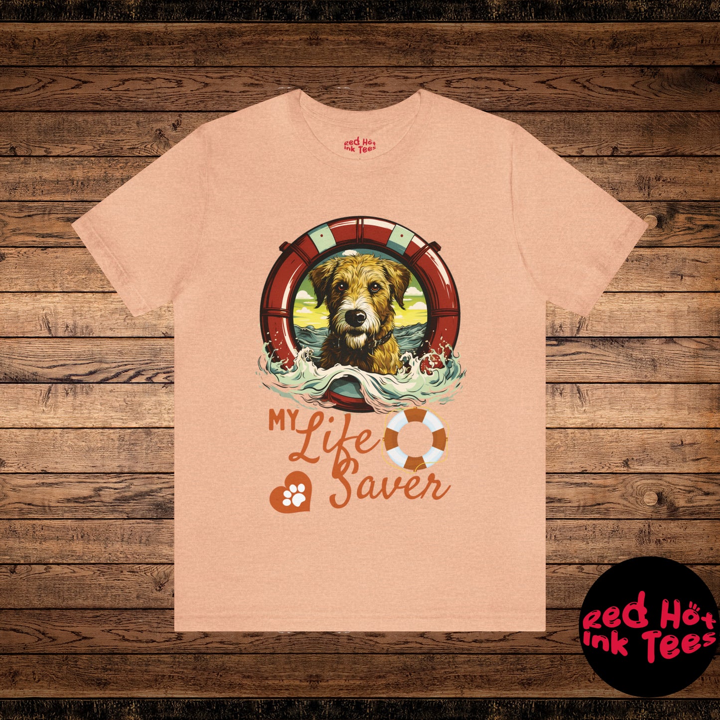 My Life Saver Irish Wolfhound Dog Tee