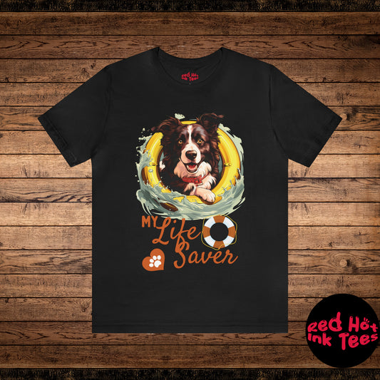 My Life Saver Border Collie Dog Tee