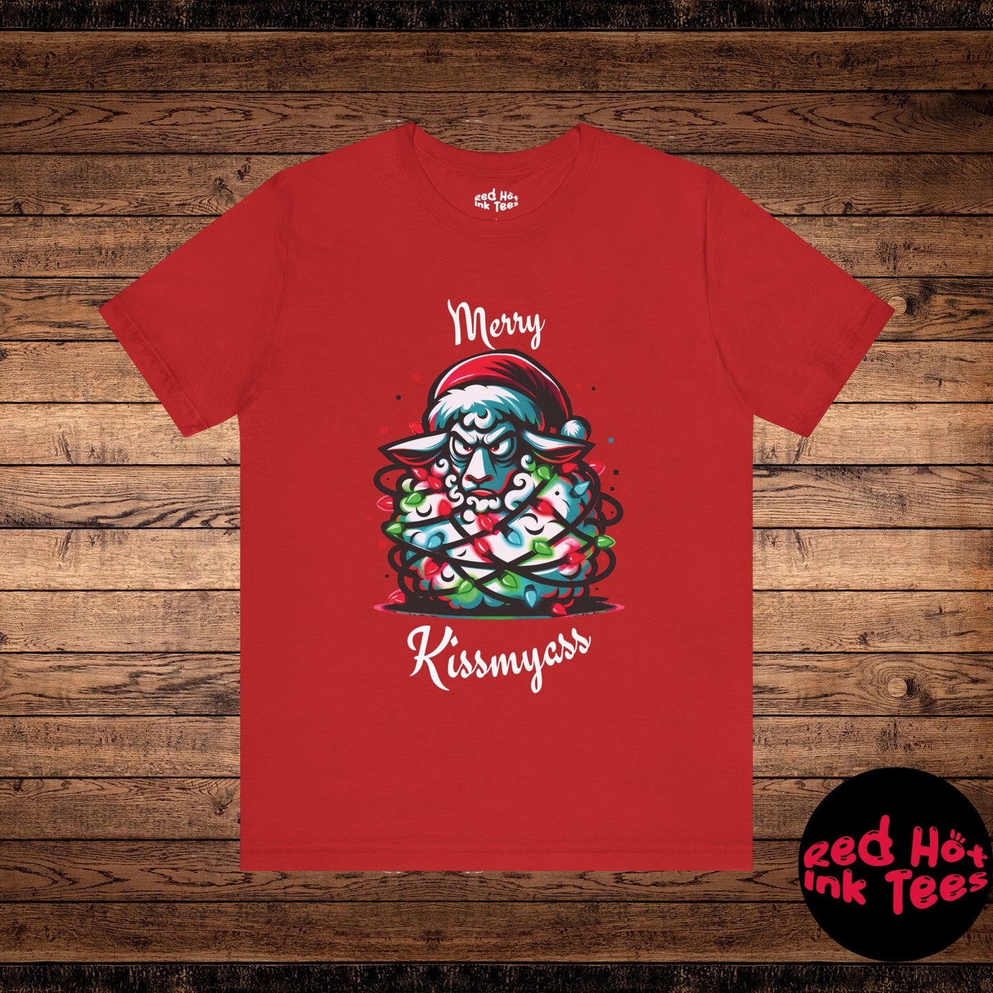 Merry Kissmyass Sheep Tee