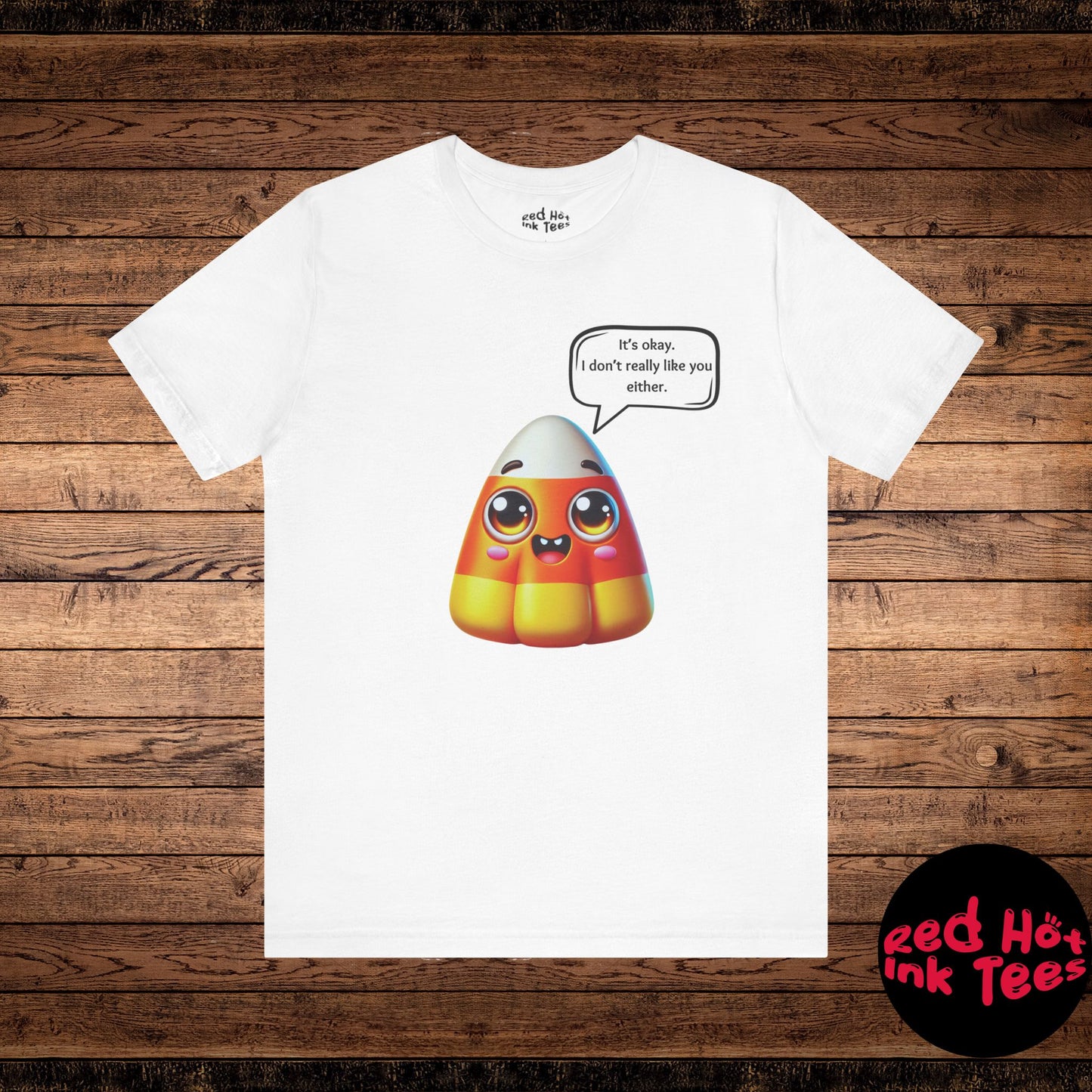 Cute Candy Corn With Attitude Tee - Funny Halloween Design