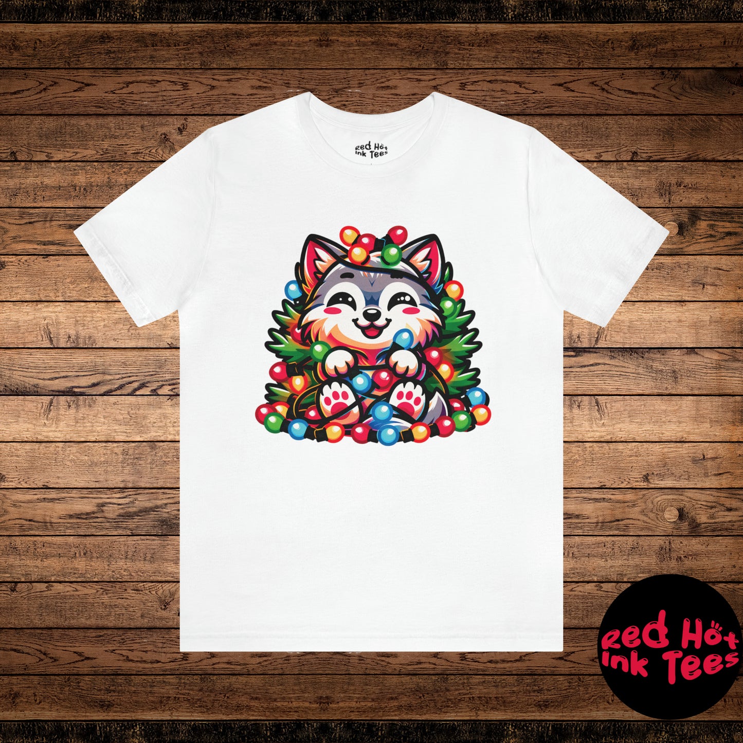 Wolf Christmas Entanglement Tee