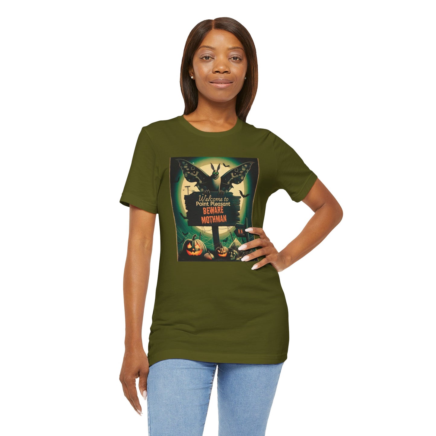 🦋🌕 "Beware Mothman" Point Pleasant Halloween T-Shirt 🎃🦇