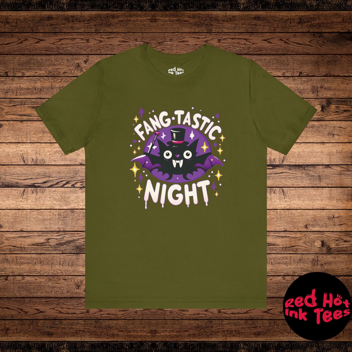 🦇 "Fang-Tastic Night" Cute Halloween Bat T-Shirt 🎃