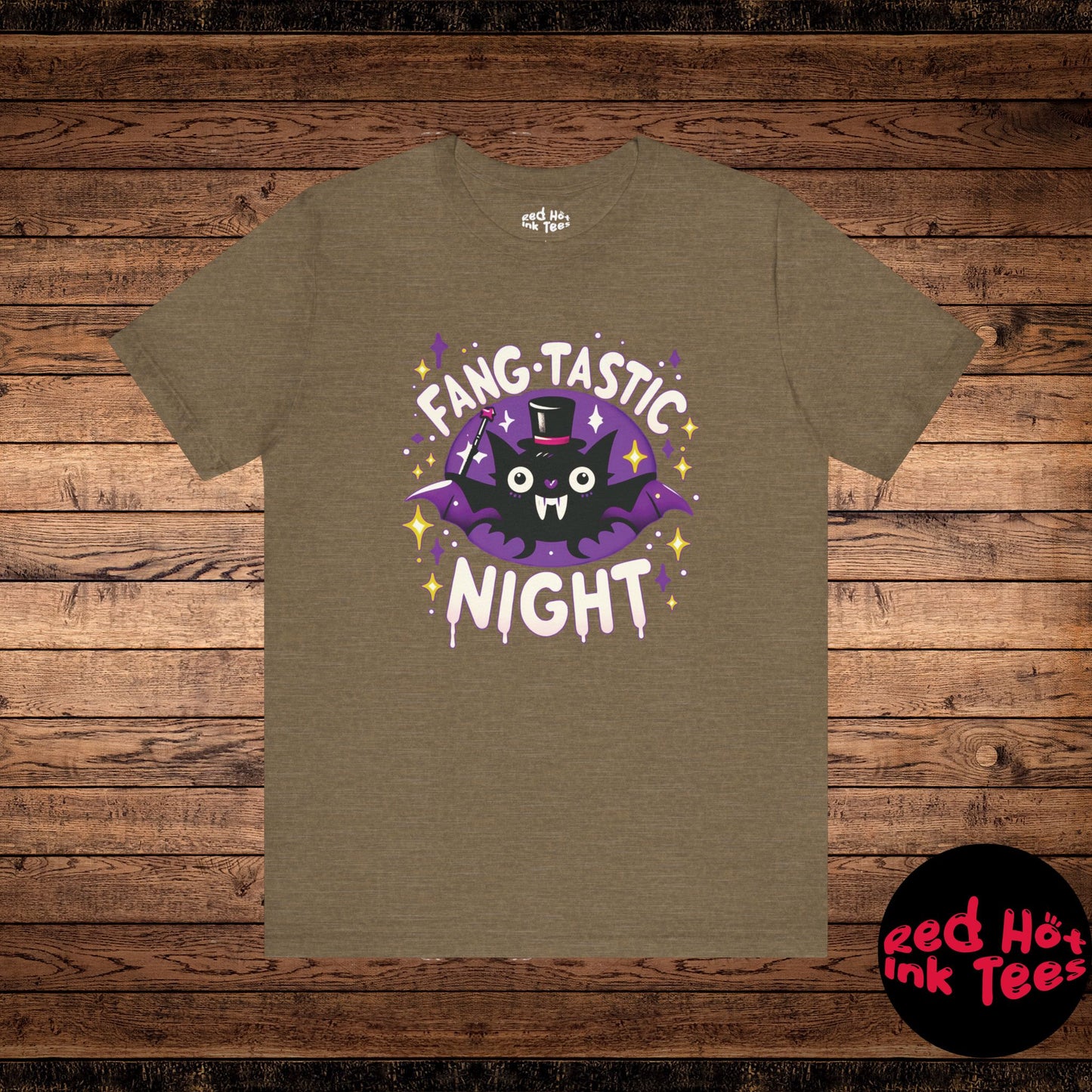 🦇 "Fang-Tastic Night" Cute Halloween Bat T-Shirt 🎃