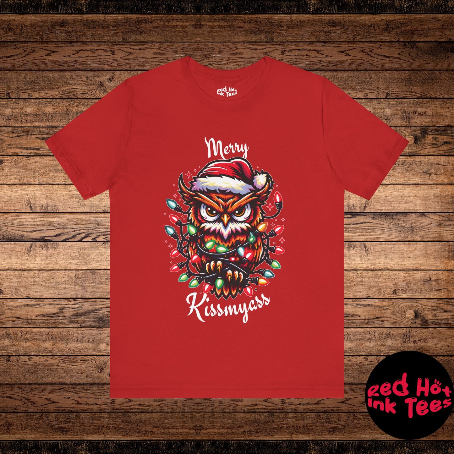 Merry Kissmyass Owl Tee