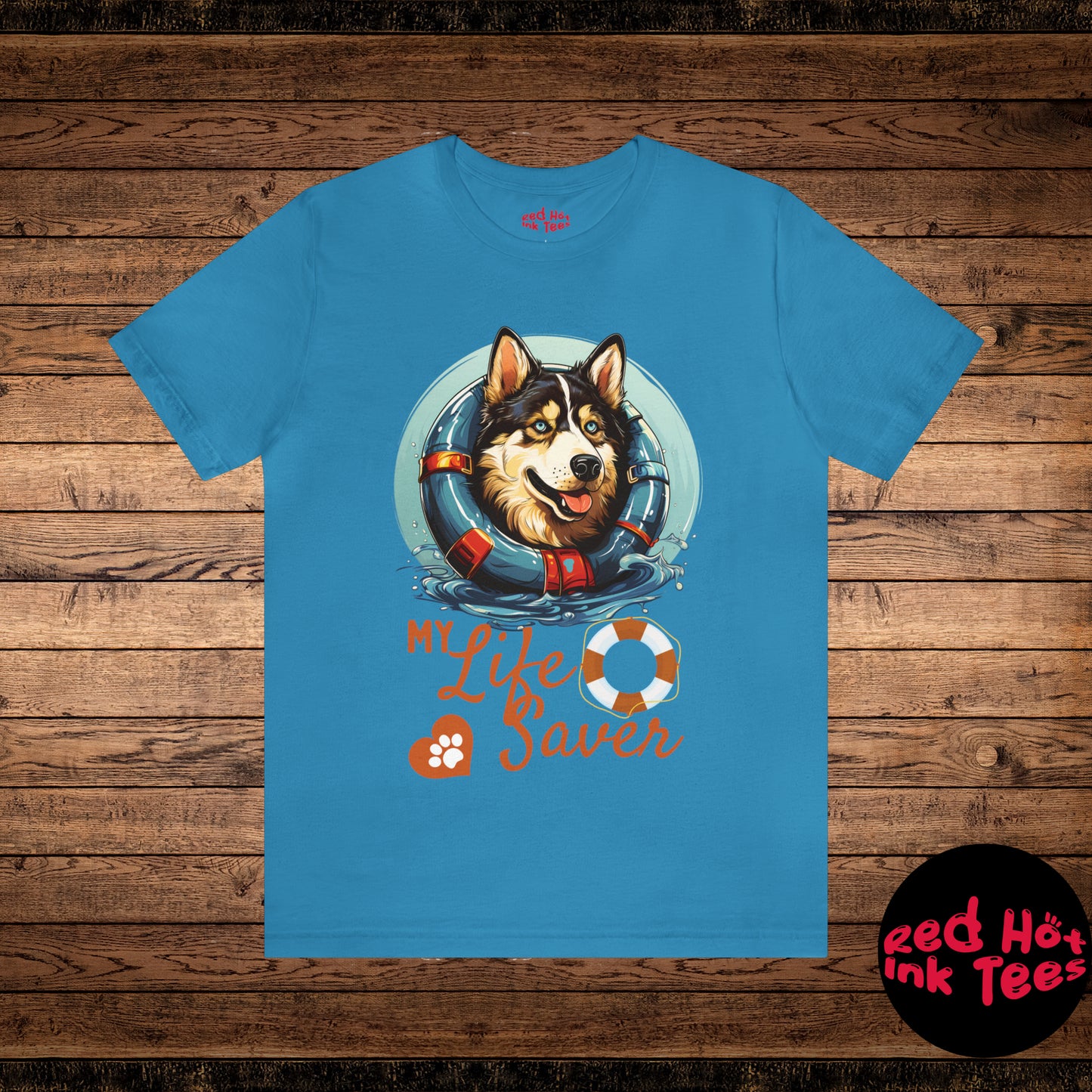 My Life Saver Siberian Husky Dog Tee