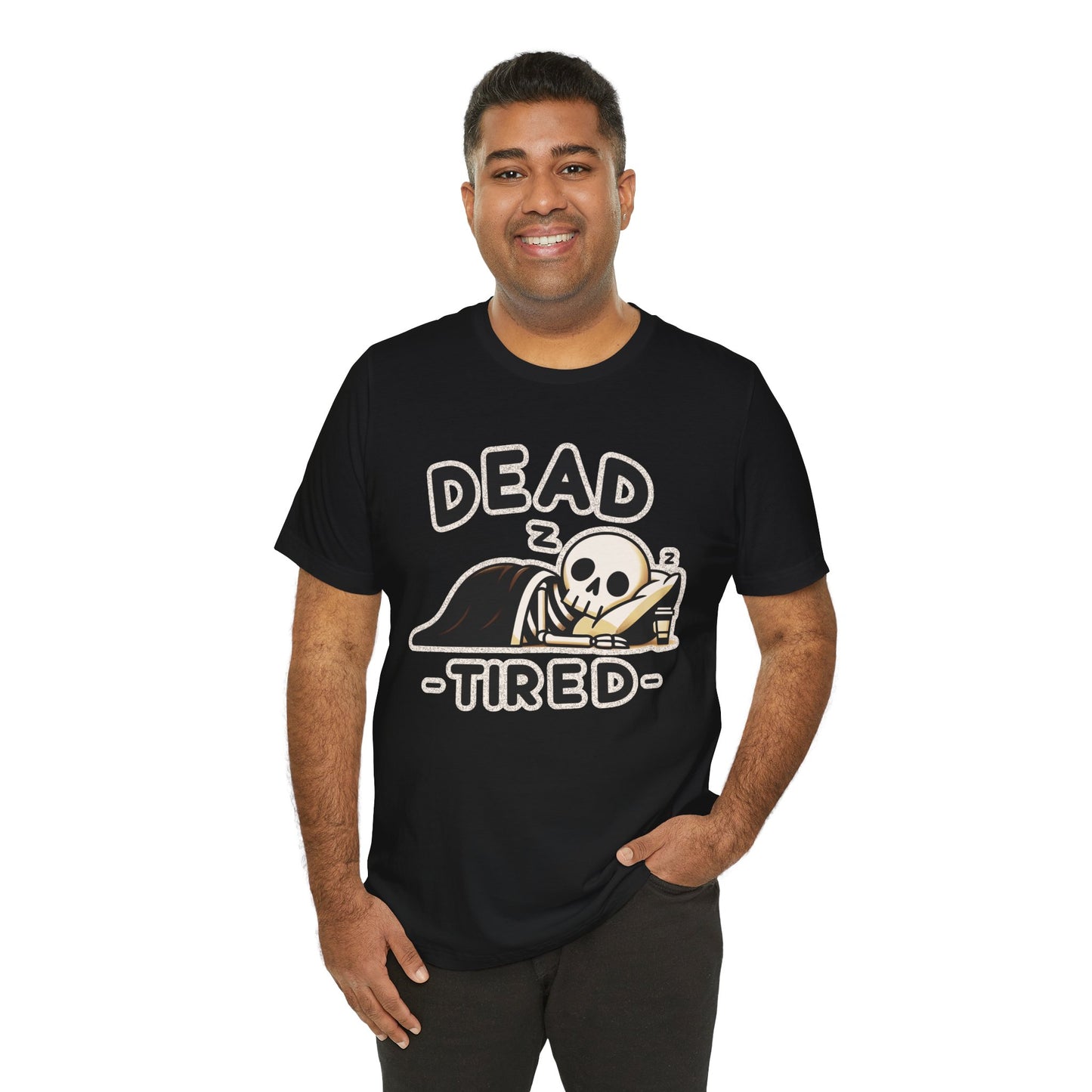 💀 "Dead Tired" Funny Skeleton Sleep T-Shirt 💀