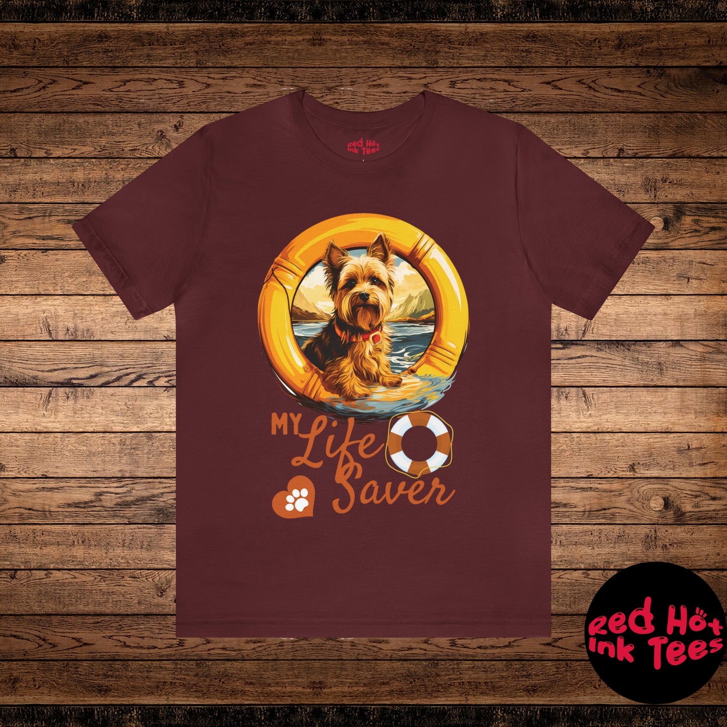 My Life Saver Yorkshire Terrier Dog Tee