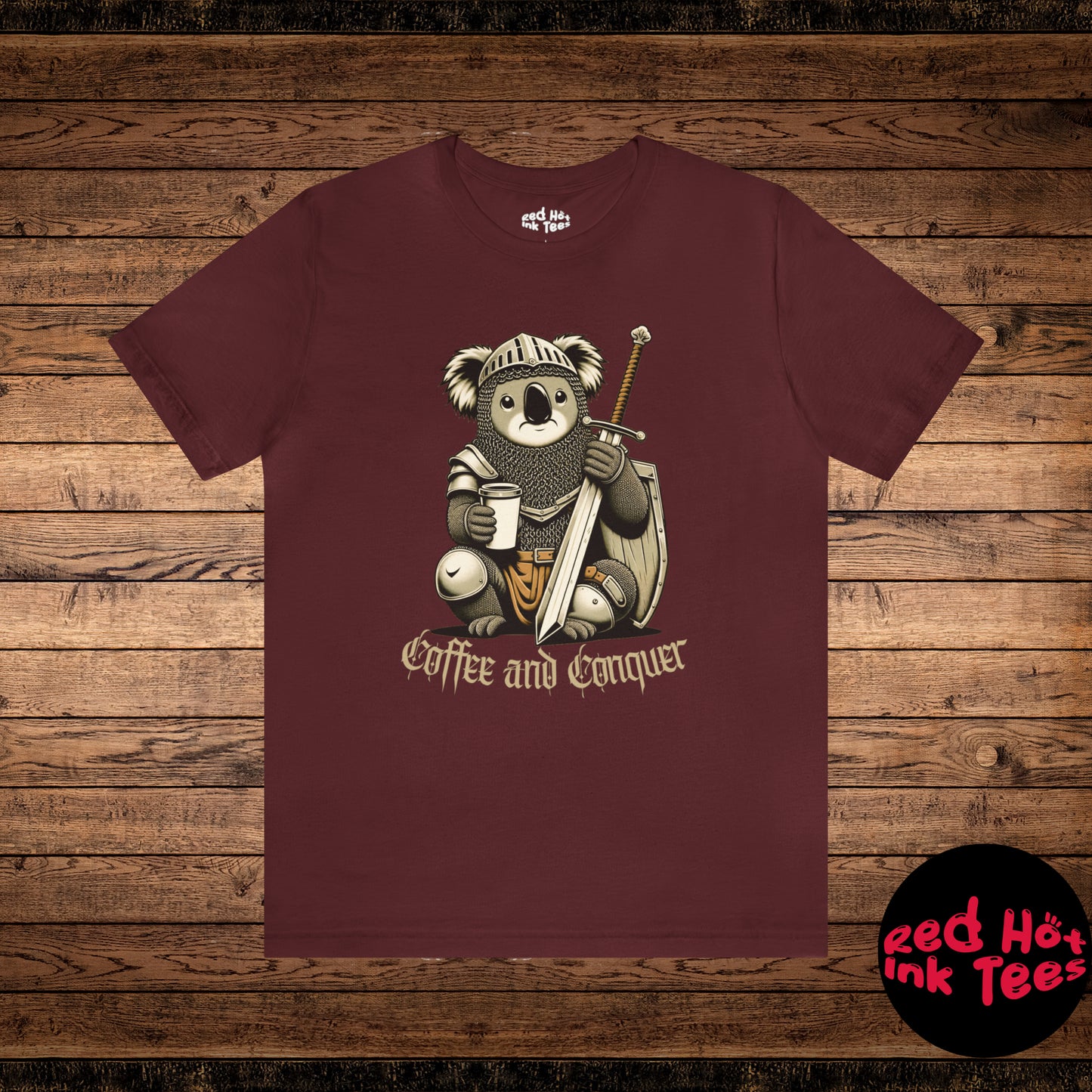 🐨 Coffee and Conquer Koala Tee 🐨