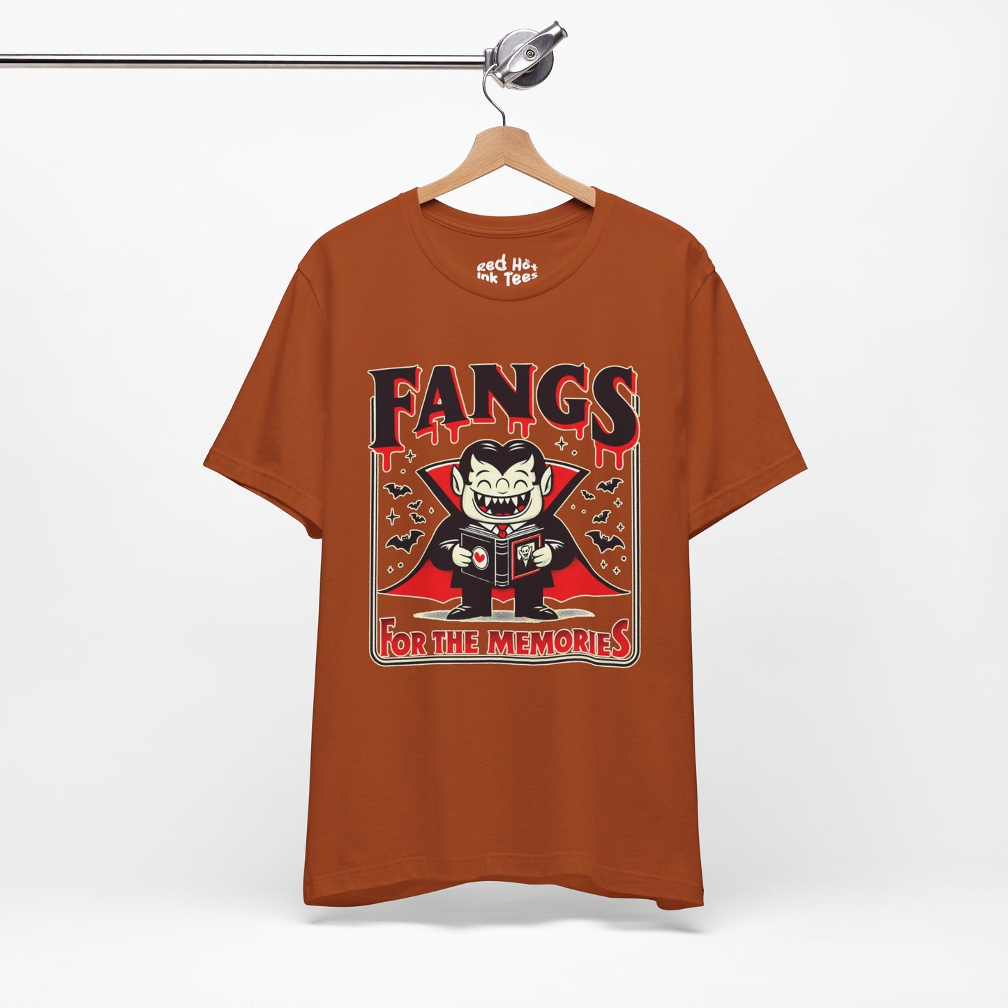 🧛‍♂️ "Fangs for the Memories" Funny Vampire Halloween T-Shirt 🦇