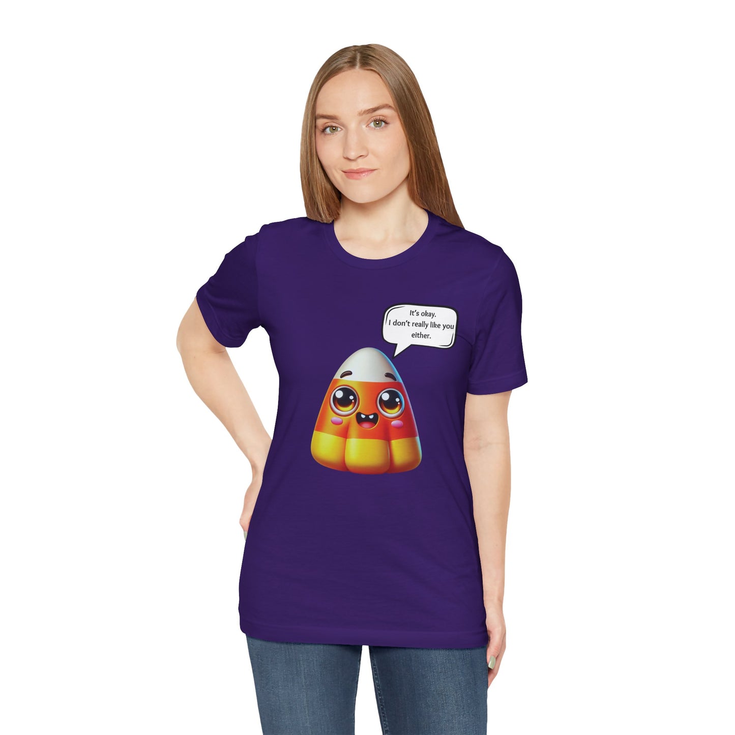 Cute Candy Corn With Attitude Tee - Funny Halloween Design