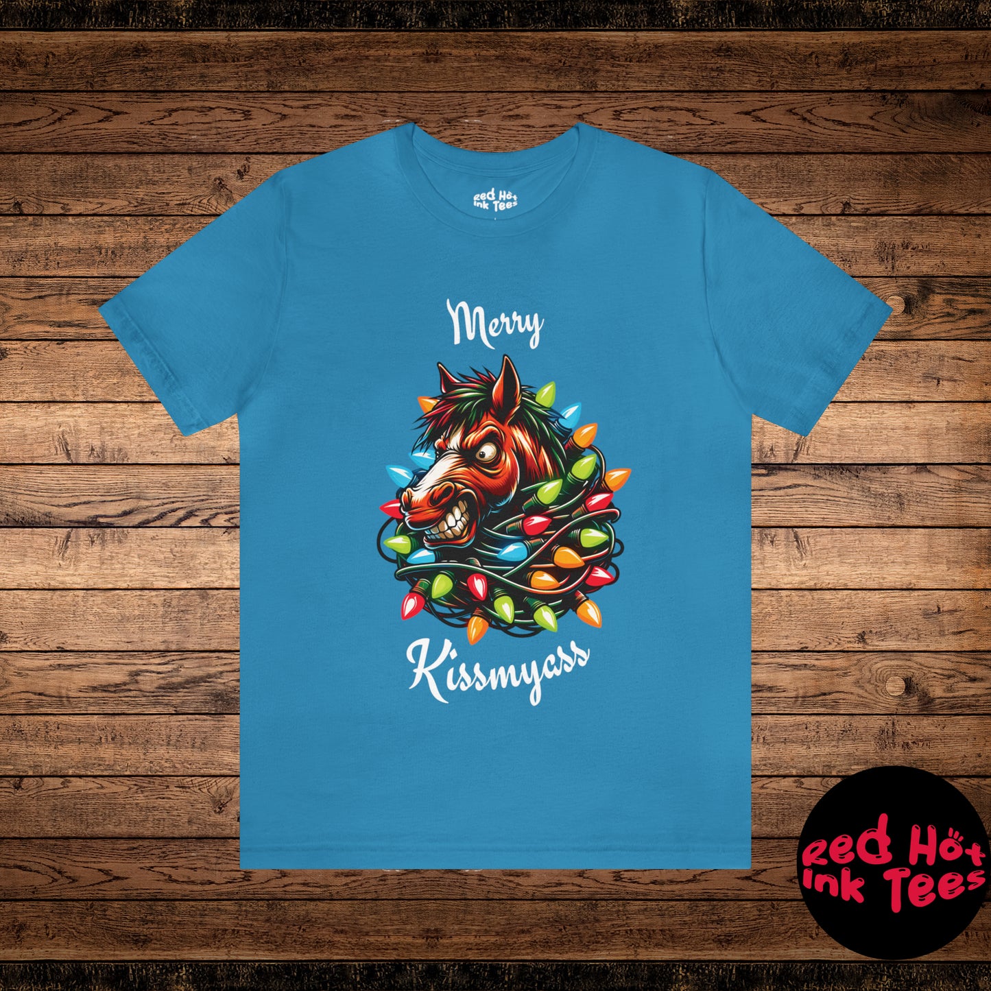 Merry Kissmyass Horse Tee