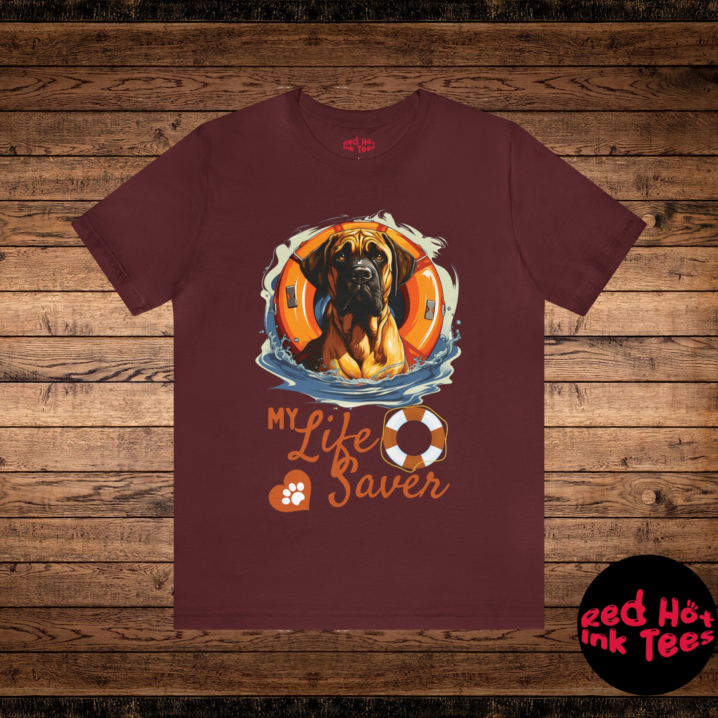 My Life Saver English Mastiff Dog Tee