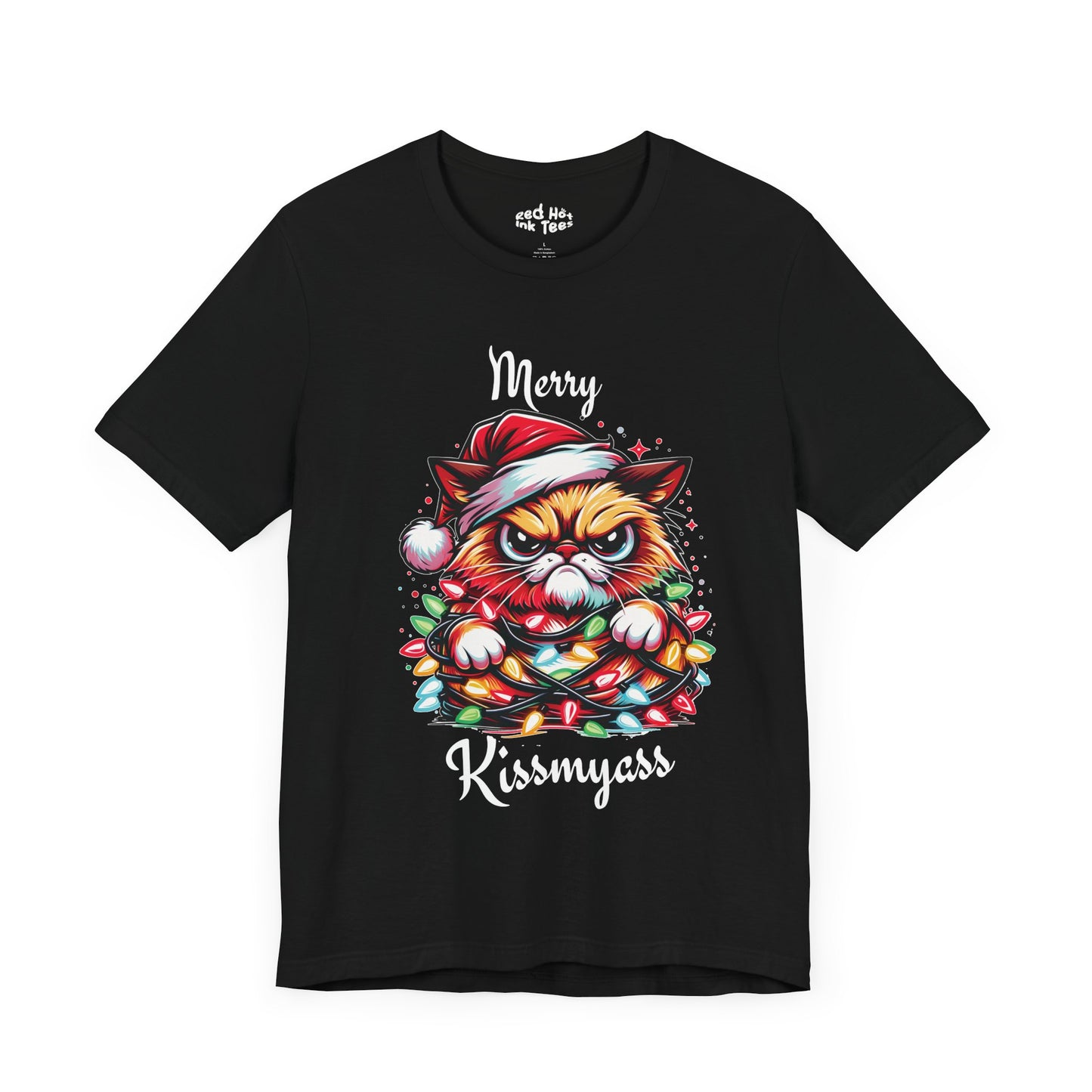 Merry Kissmyass Cat Tee