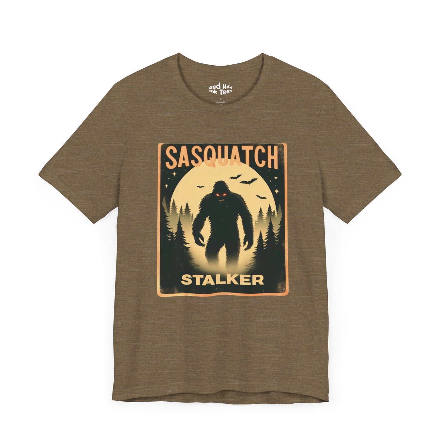 🦶🌕 "Sasquatch Stalker" Vintage Halloween Forest T-Shirt 🌲✨