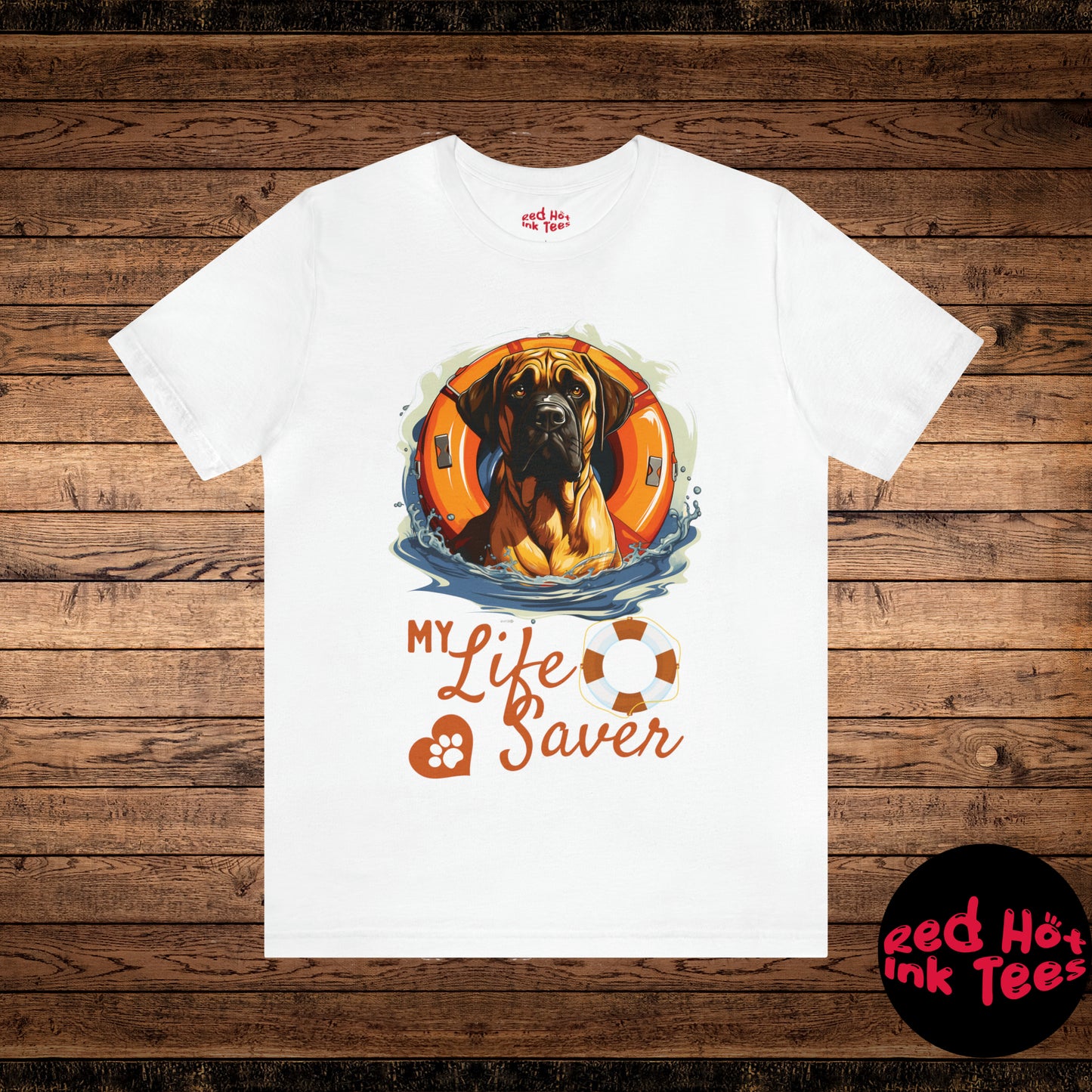 My Life Saver English Mastiff Dog Tee