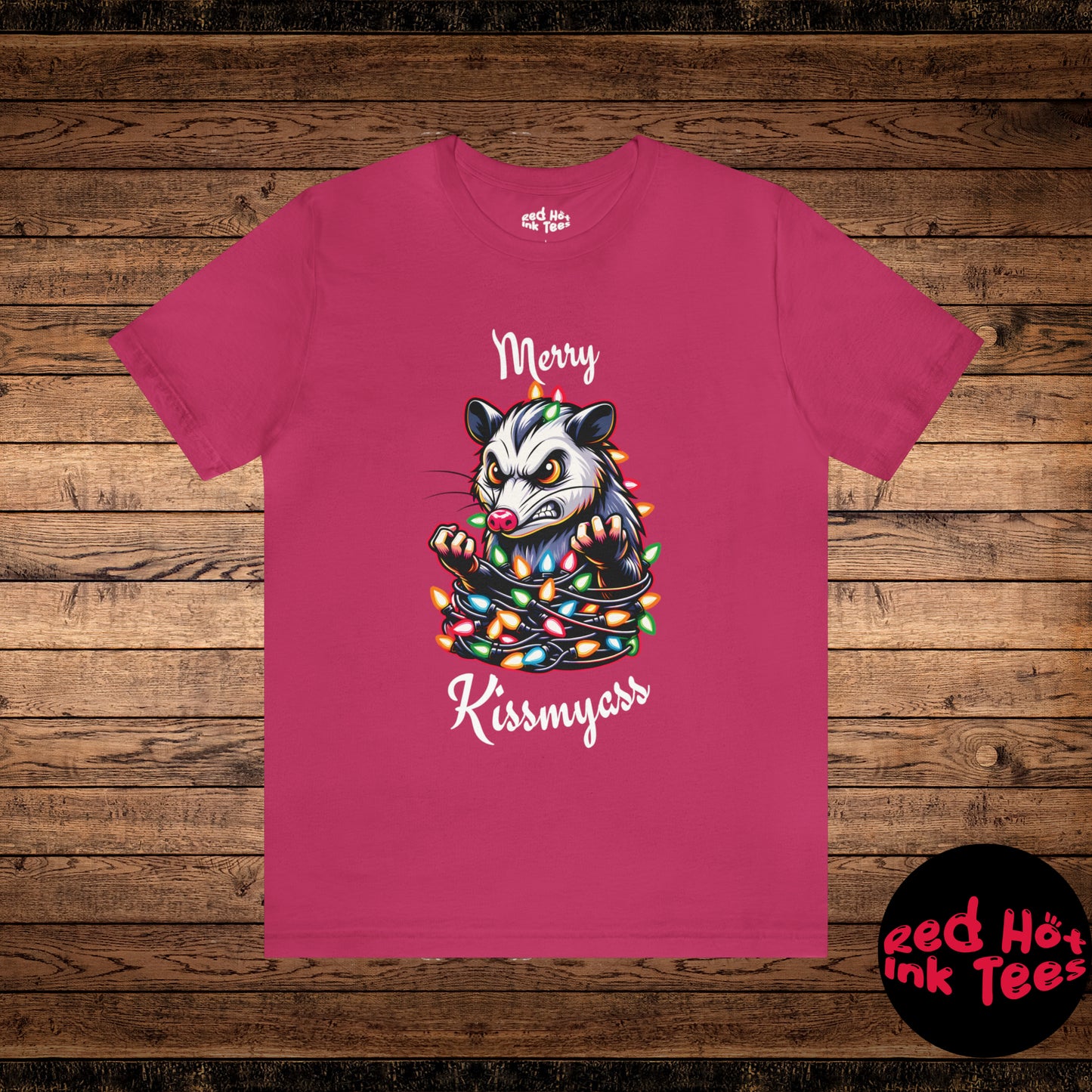 Merry Kissmyass Opossum Tee