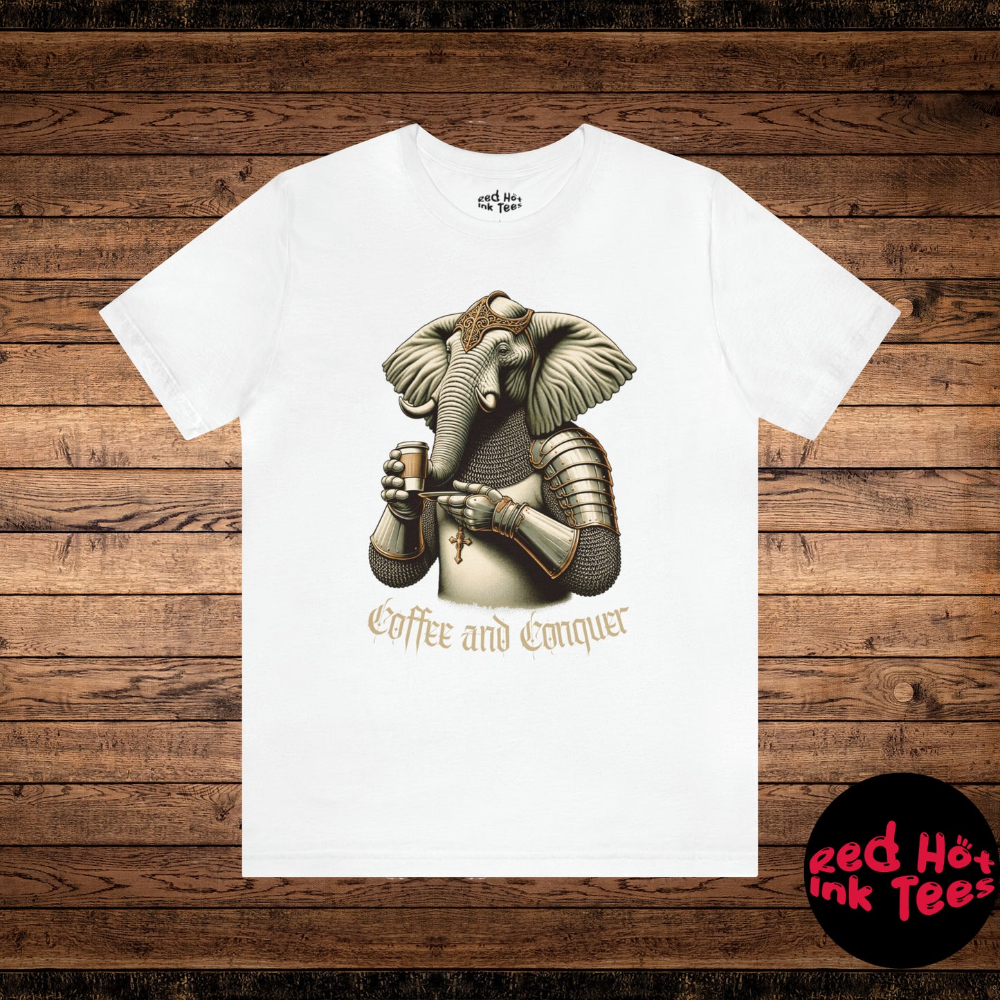 🐘 Coffee and Conquer Elephant Tee 🐘