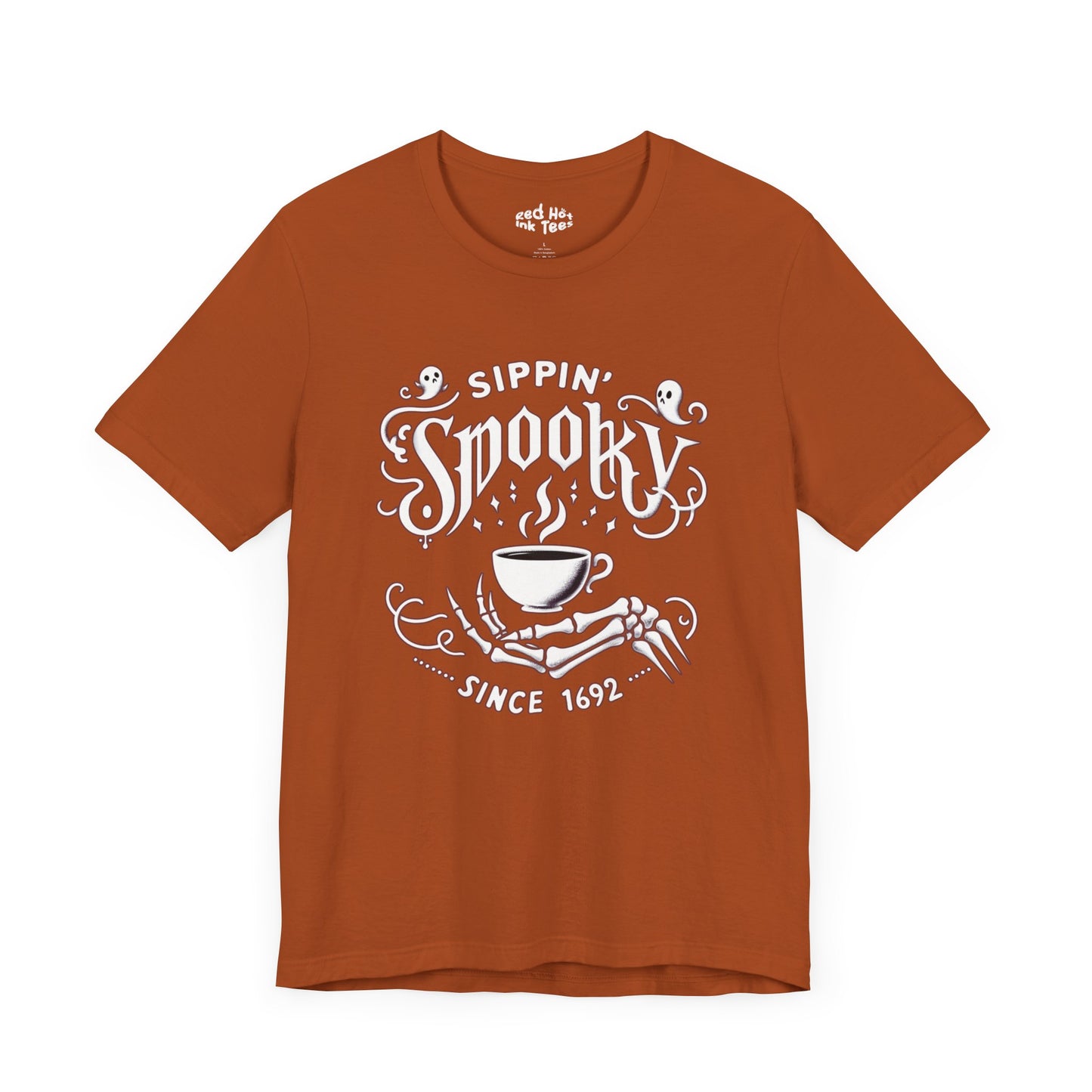 ☕ "Sippin' Spooky Since 1692" Halloween Coffee T-Shirt 💀🎃